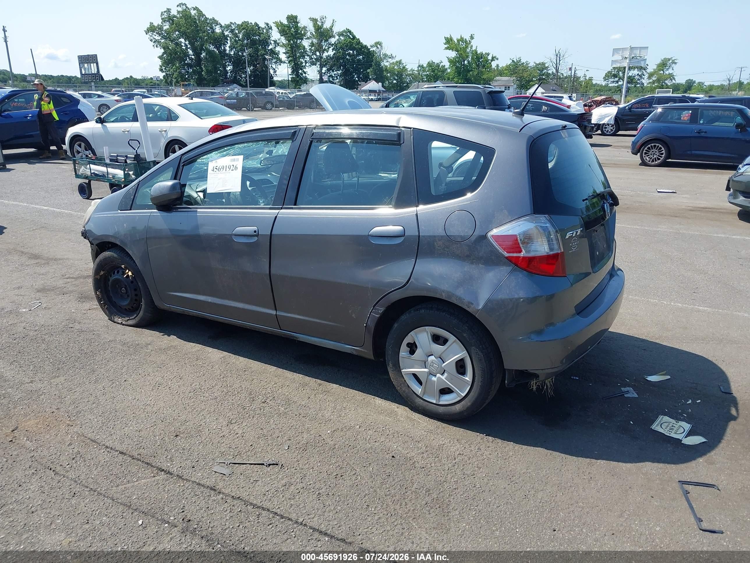 2012 Honda Fit   Gray vin: JHMGE8H36CS003960