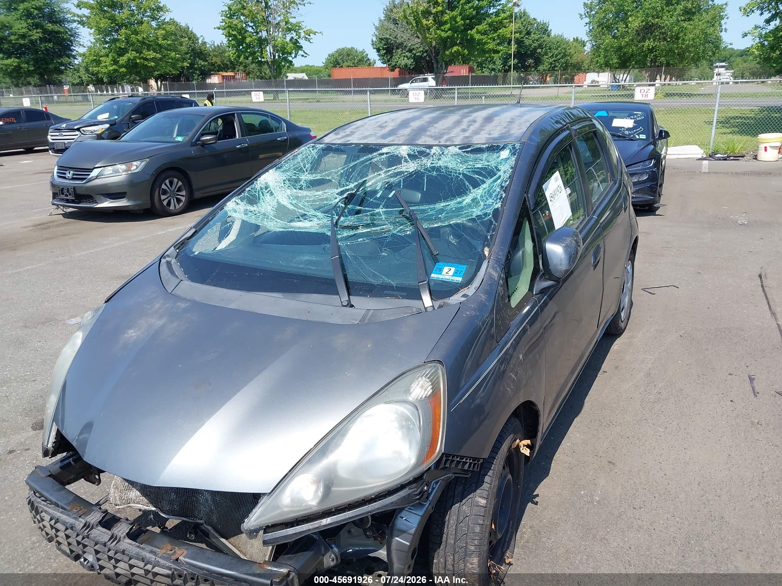 2012 Honda Fit   Gray vin: JHMGE8H36CS003960
