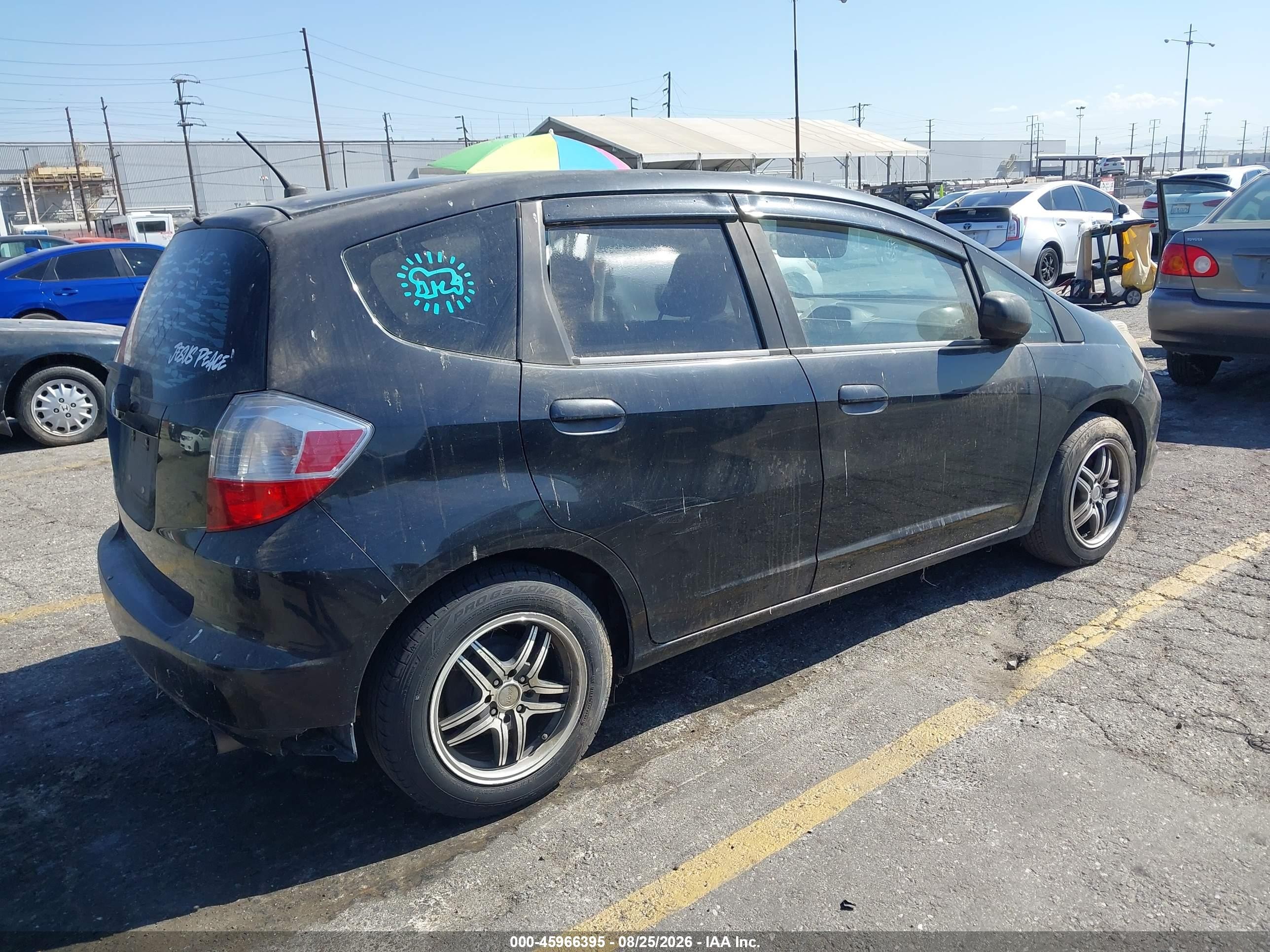 2013 Honda Fit   Black vin: JHMGE8H36DC010791