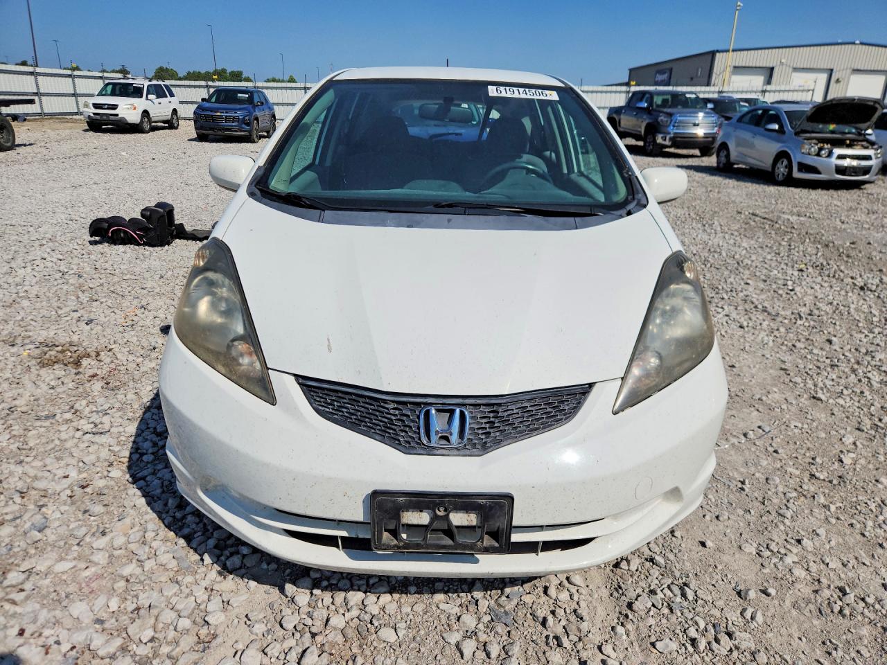 2013 Honda Fit White vin: JHMGE8H36DC061630