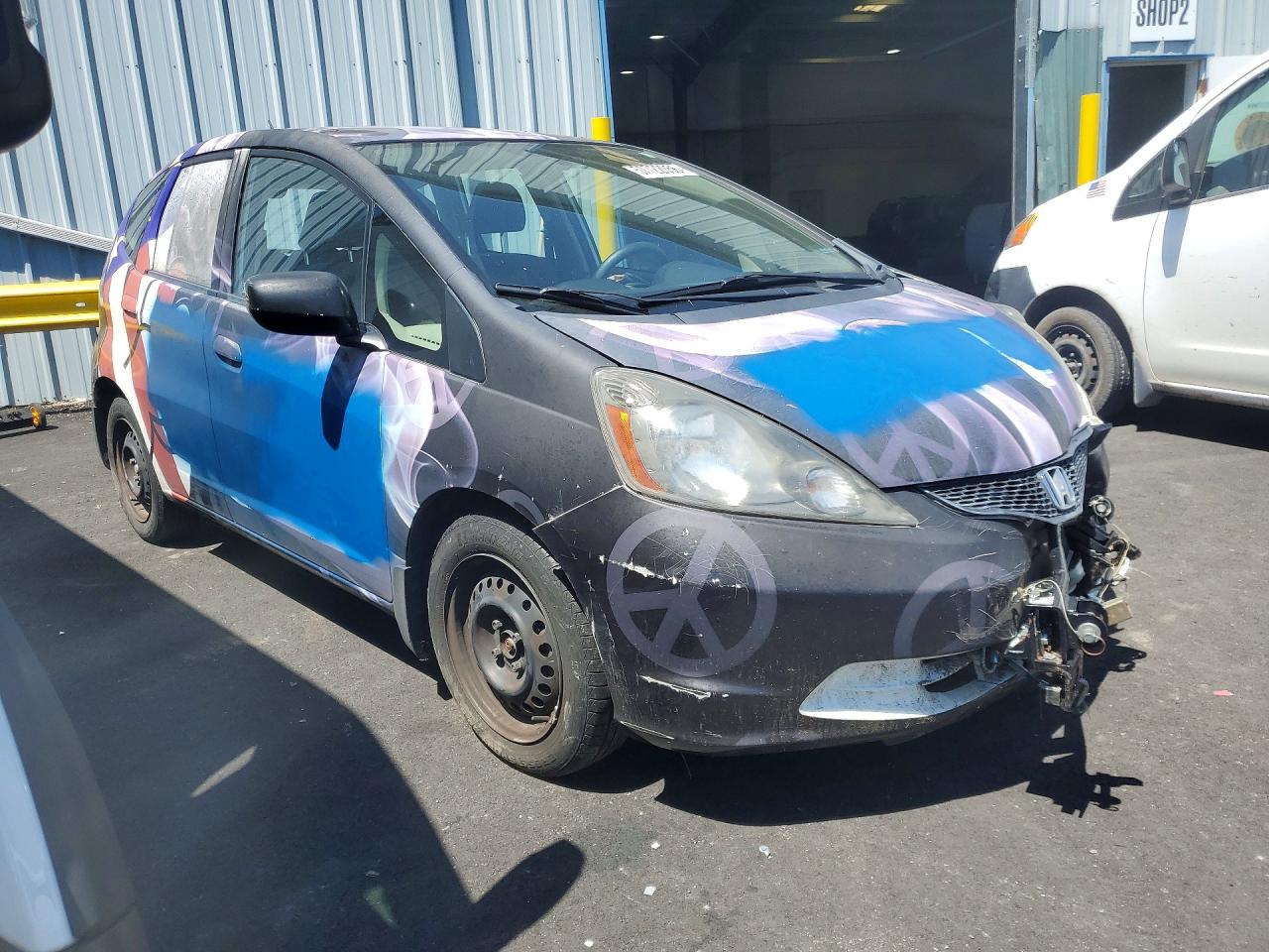 2013 Honda Fit Black vin: JHMGE8H36DC080694