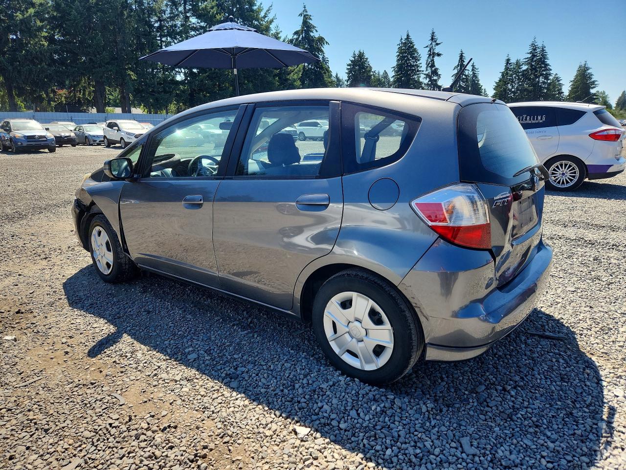 2013 Honda Fit Gray vin: JHMGE8H36DC081019
