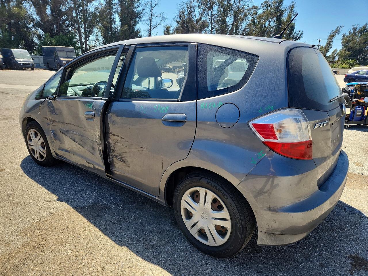 2011 Honda Fit Gray vin: JHMGE8H37BC027306