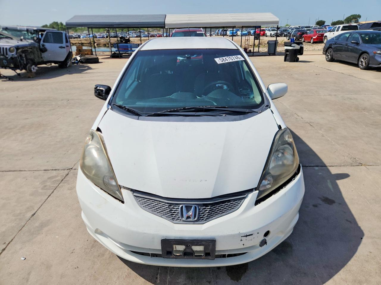 2012 Honda Fit White vin: JHMGE8H37CC026920
