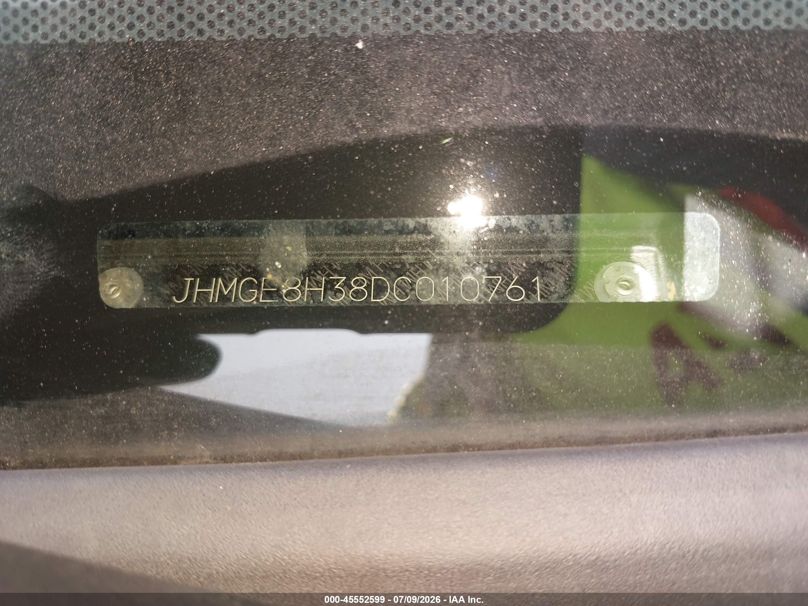 2013 Honda Fit Gray vin: JHMGE8H38DC010761
