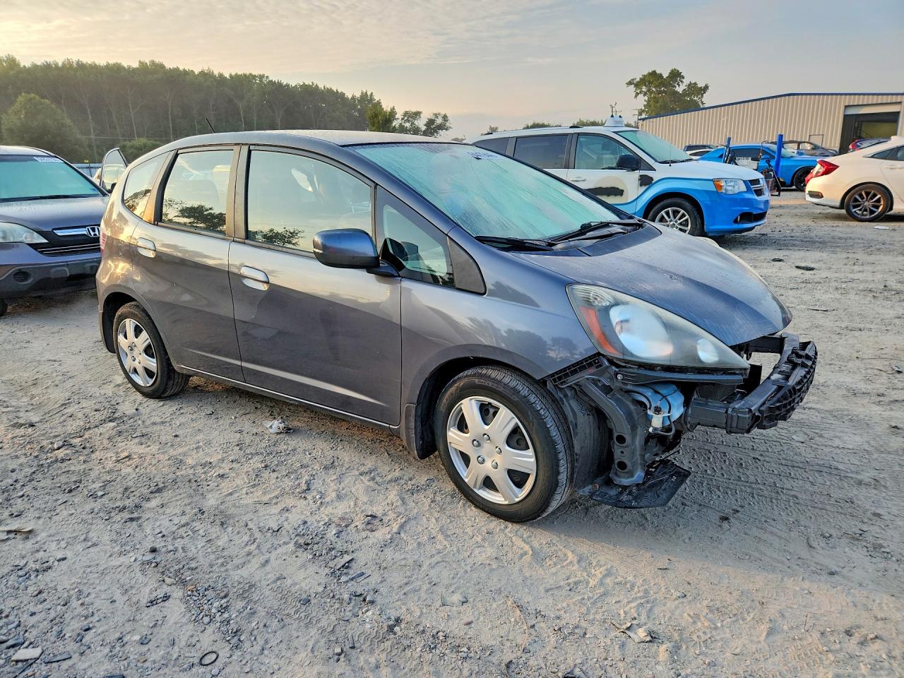 2013 Honda Fit Gray vin: JHMGE8H38DC020075