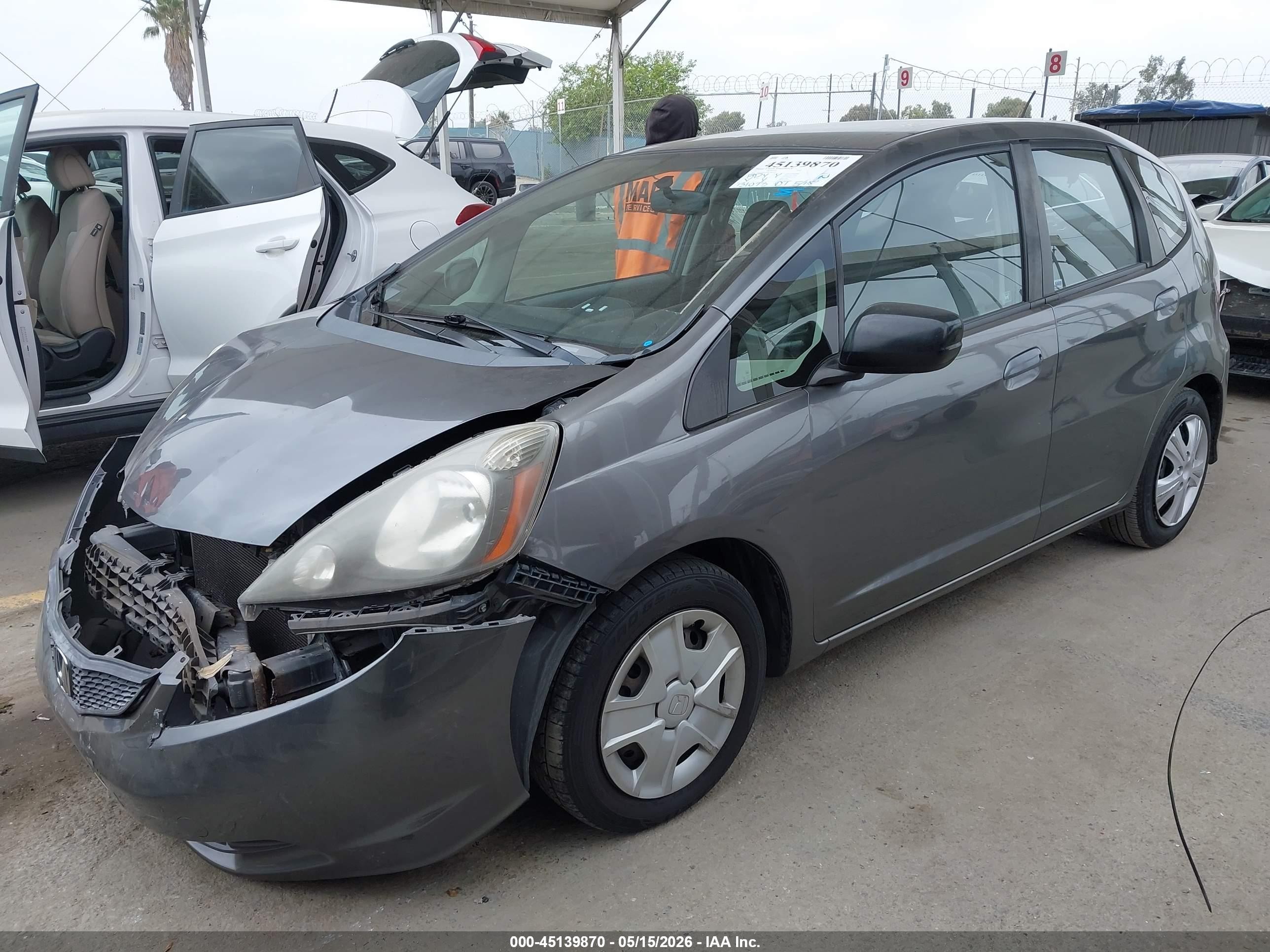 2013 Honda Fit   Gray vin: JHMGE8H38DC044506