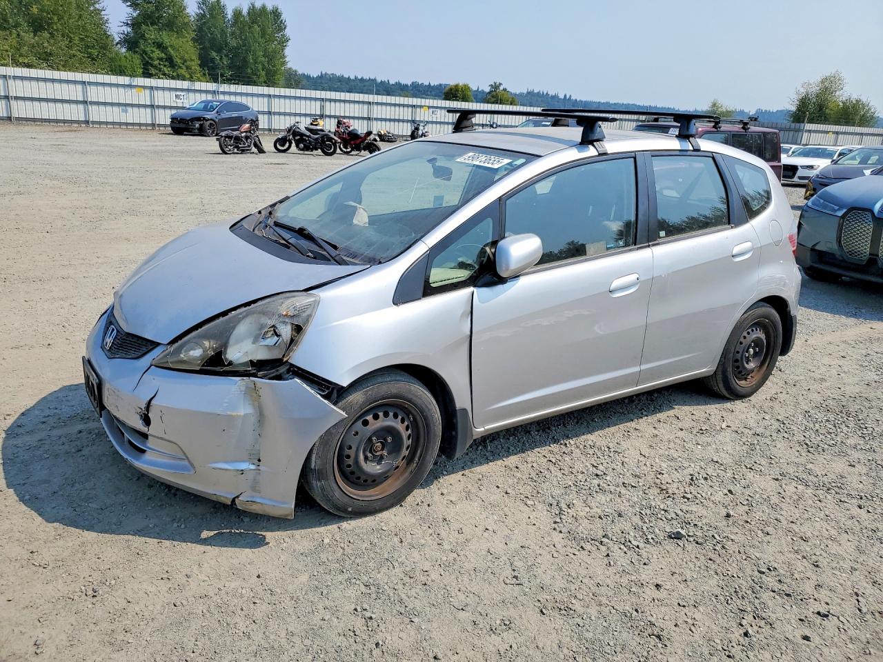 2013 Honda Fit Gray vin: JHMGE8H38DC078395
