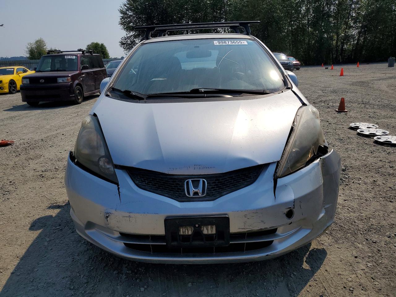 2013 Honda Fit Gray vin: JHMGE8H38DC078395