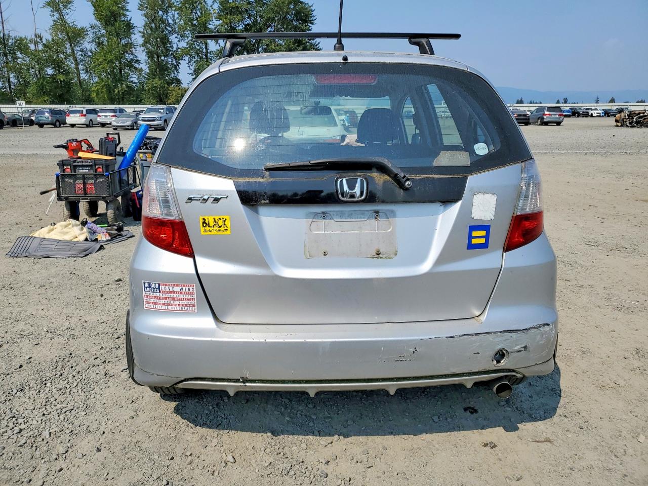 2013 Honda Fit Gray vin: JHMGE8H38DC078395