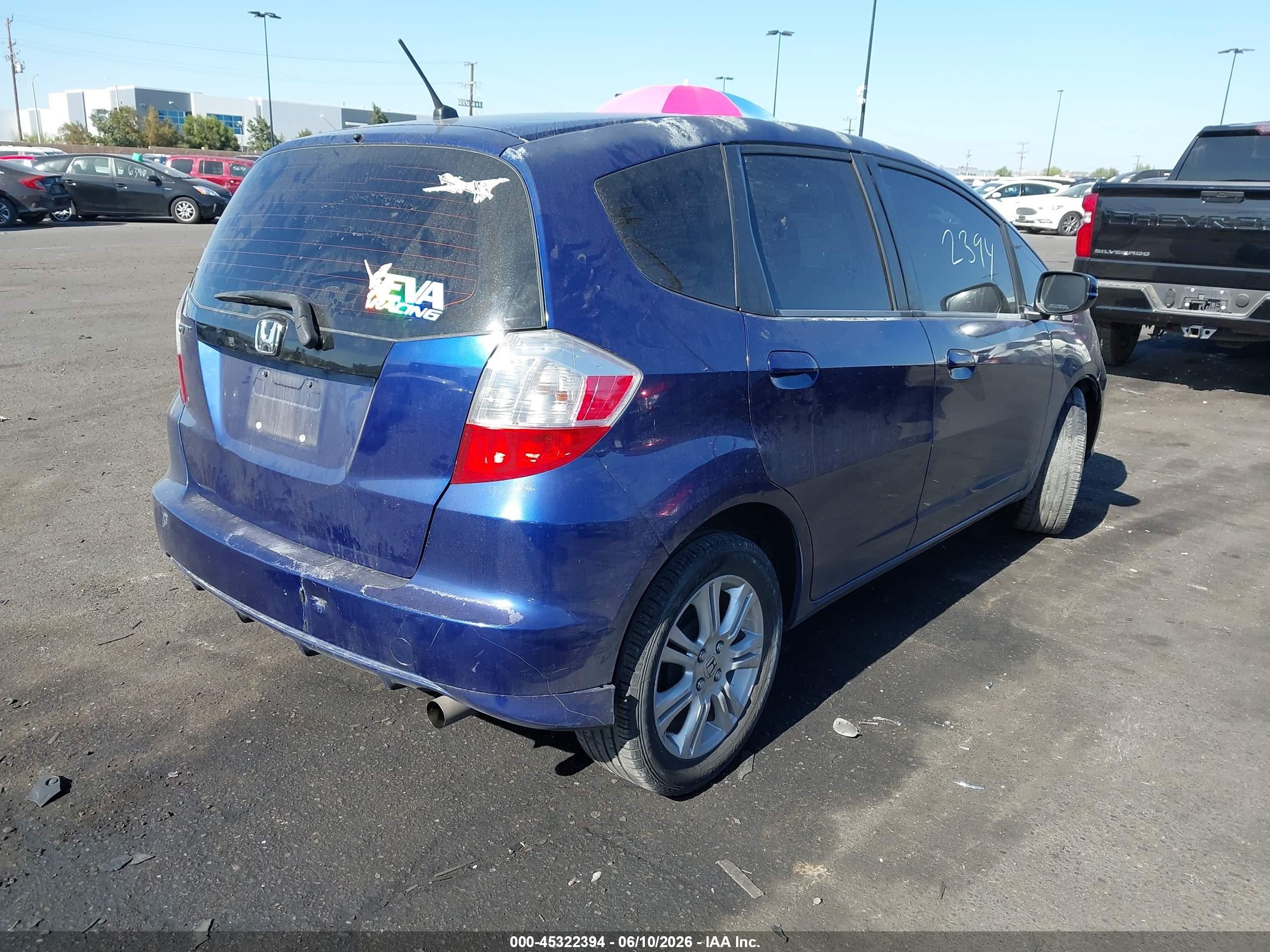2013 Honda Fit   Blue vin: JHMGE8H39DC020702