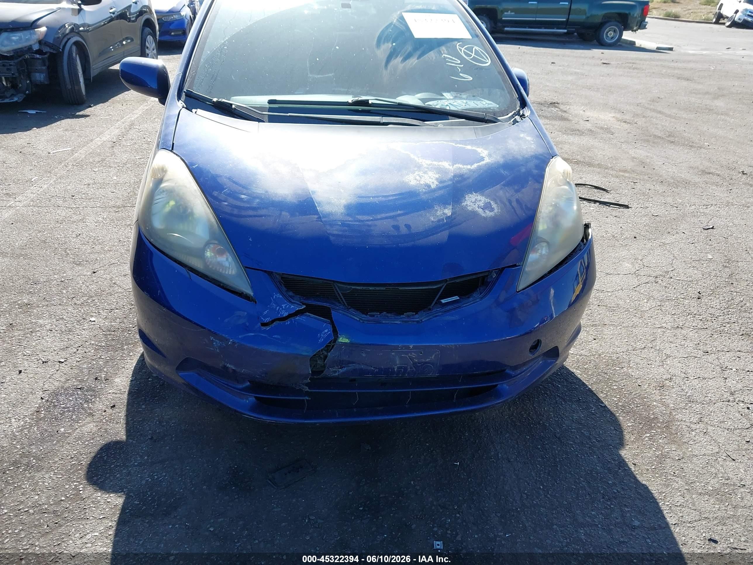 2013 Honda Fit   Blue vin: JHMGE8H39DC020702