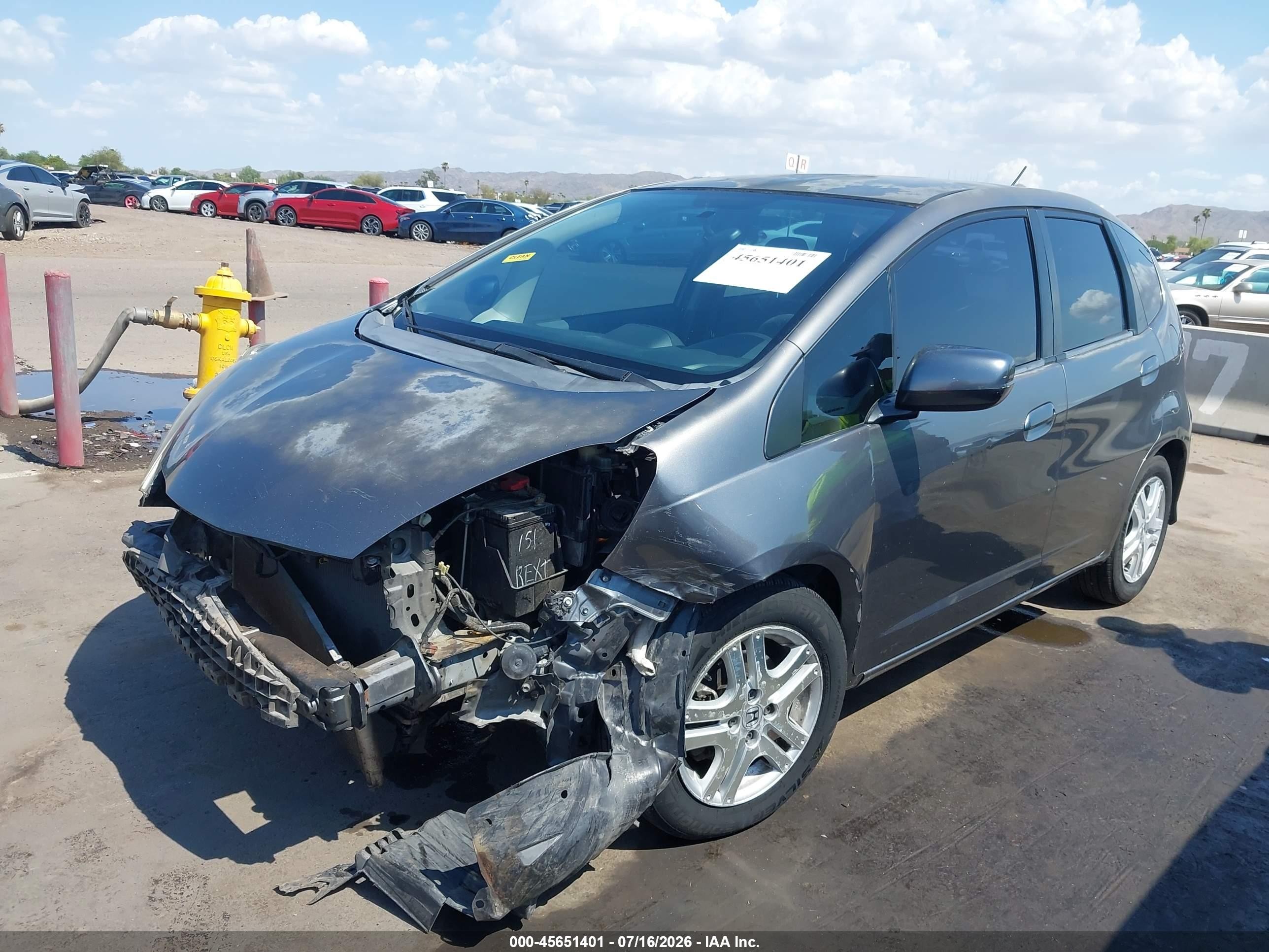 2012 Honda Fit   Black vin: JHMGE8H3XCC023865
