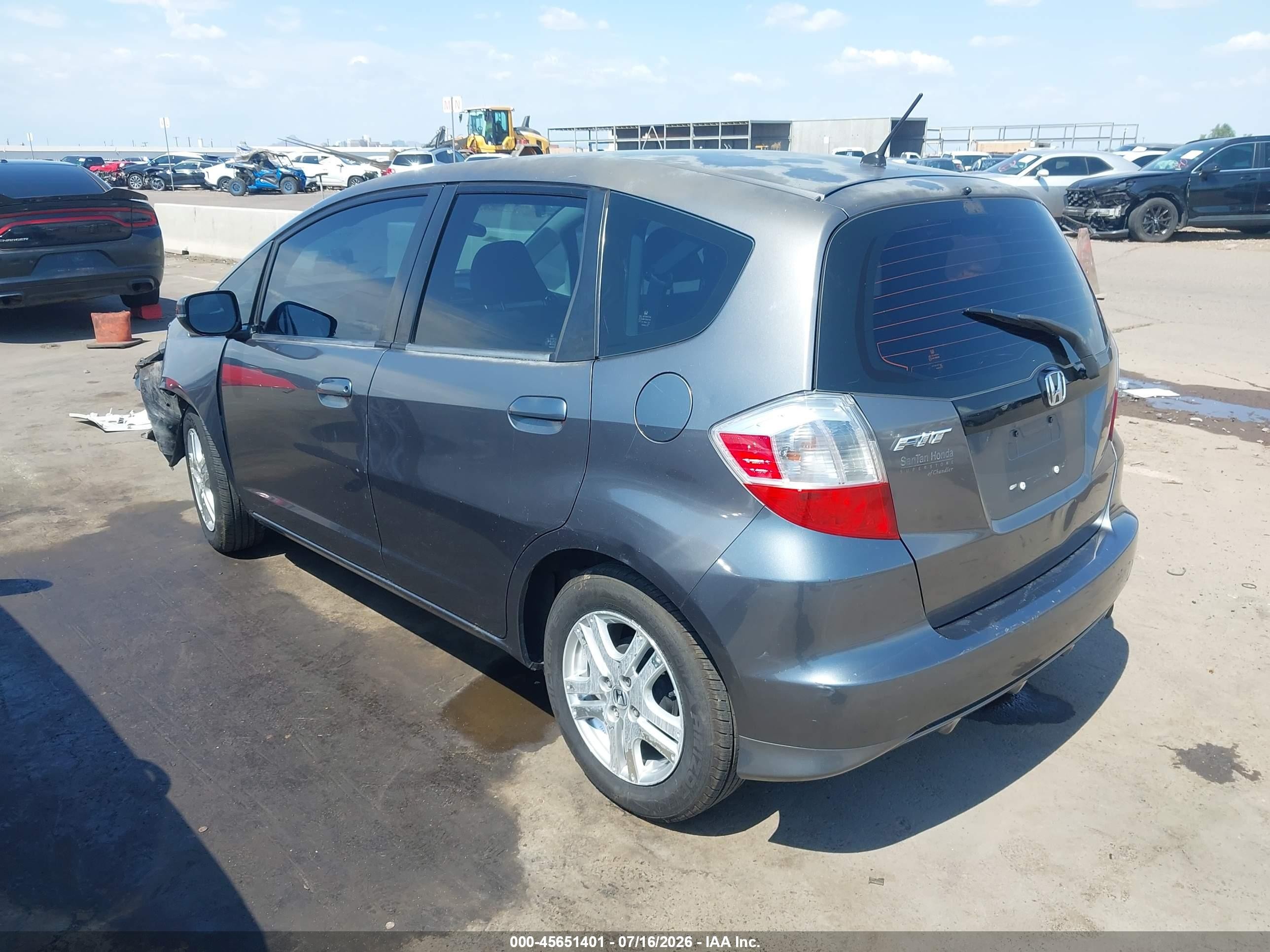 2012 Honda Fit   Black vin: JHMGE8H3XCC023865