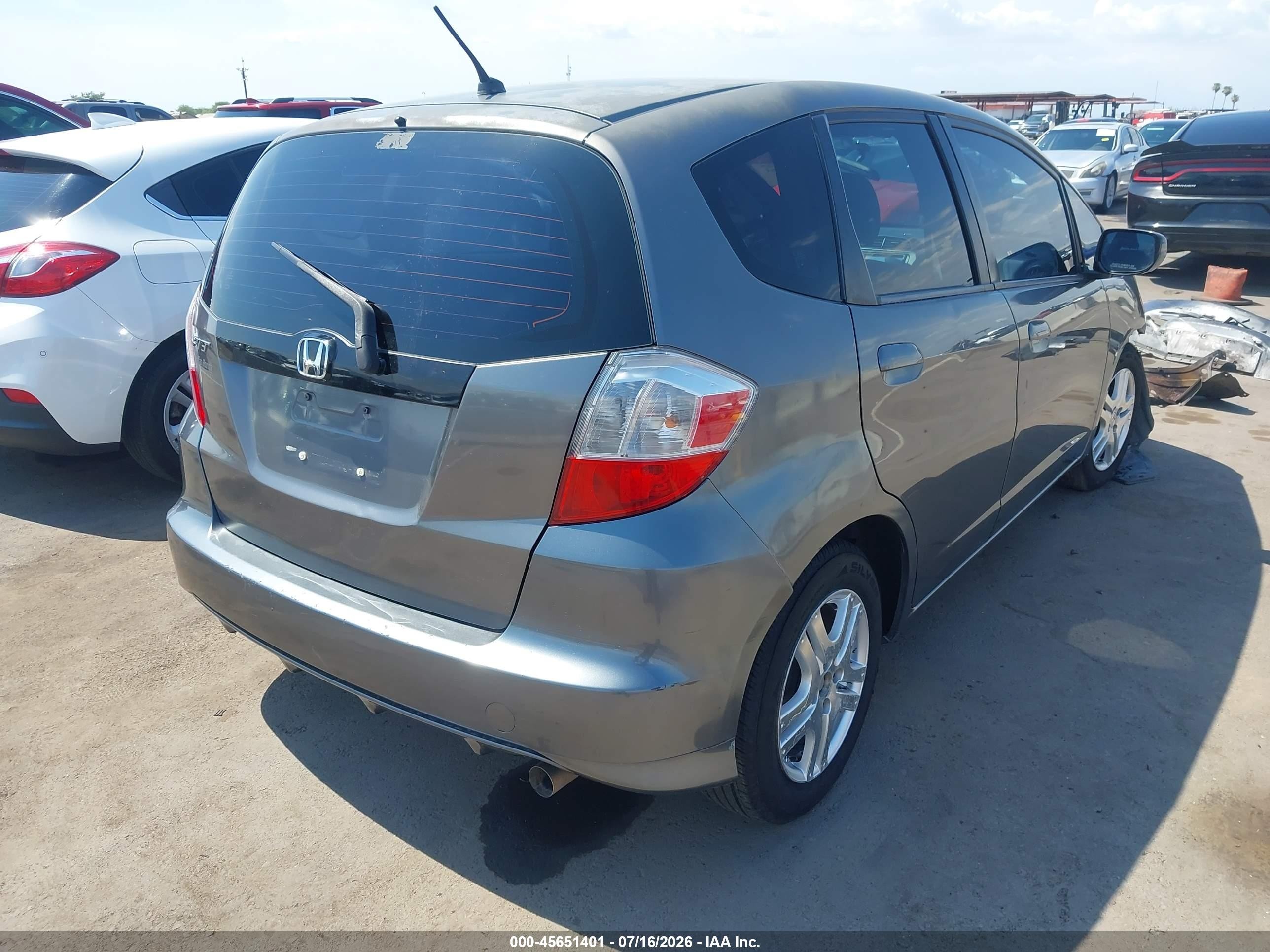 2012 Honda Fit   Black vin: JHMGE8H3XCC023865
