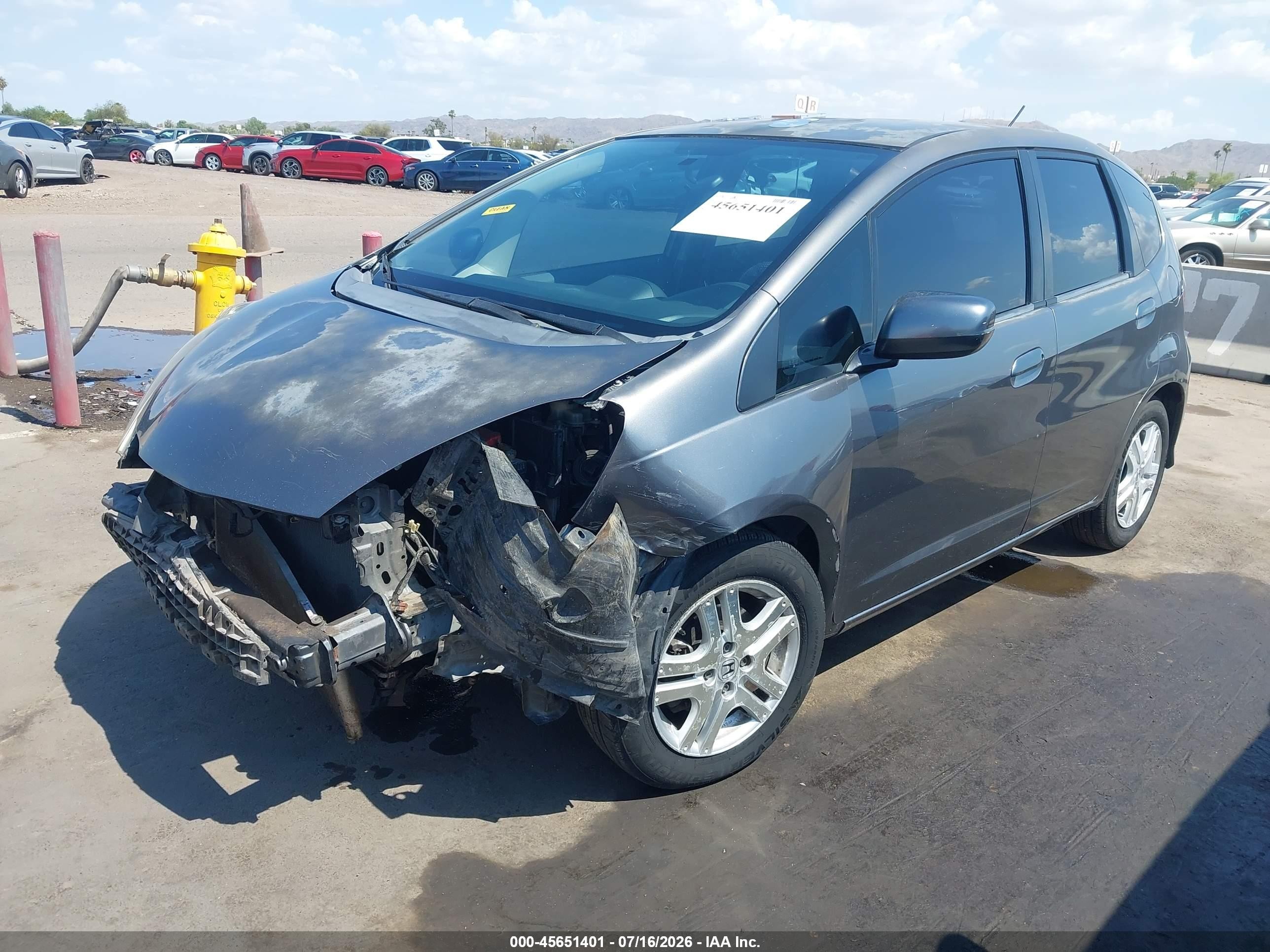 2012 Honda Fit   Black vin: JHMGE8H3XCC023865
