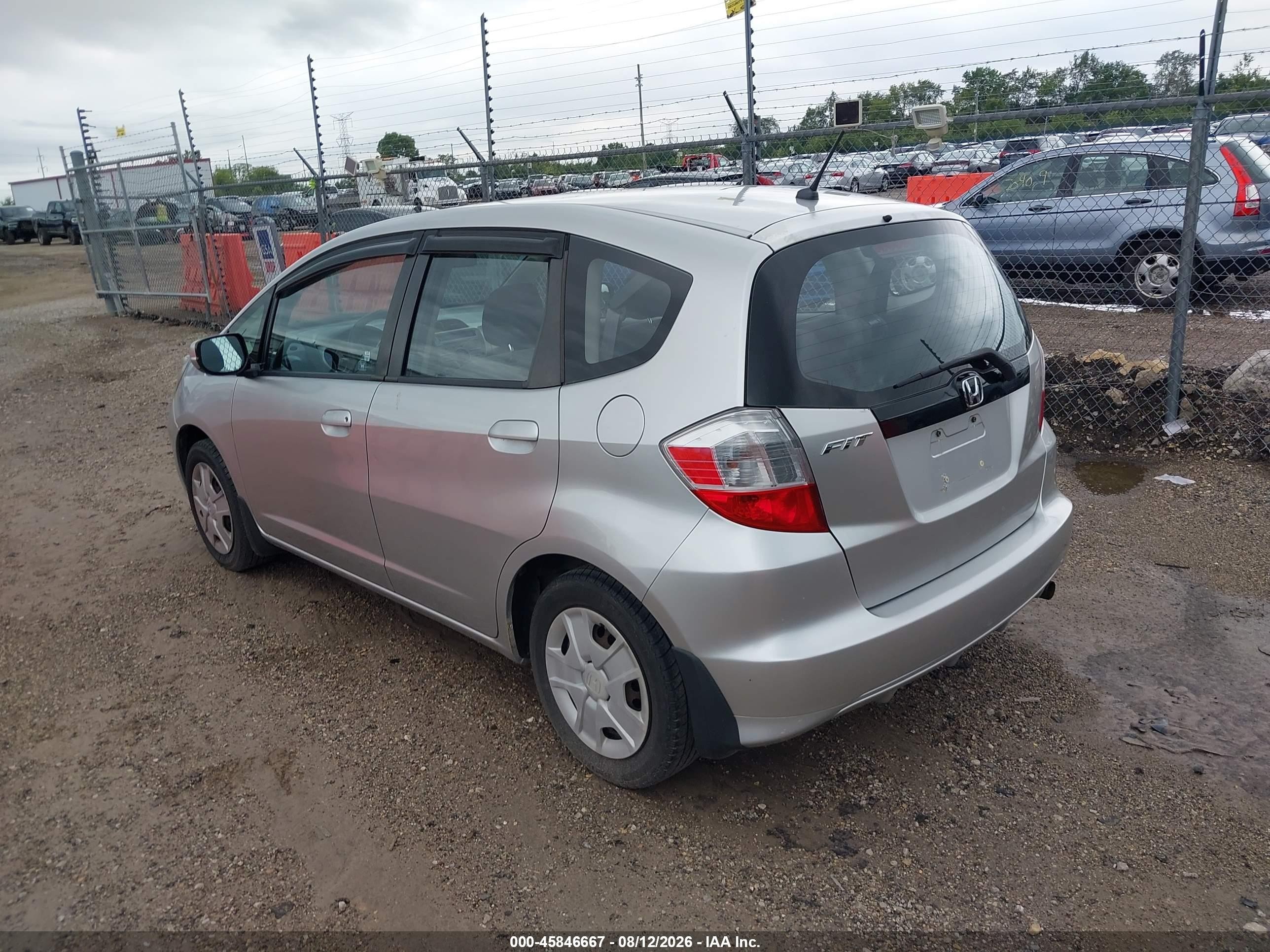 2012 Honda Fit   Silver vin: JHMGE8H3XCC028449