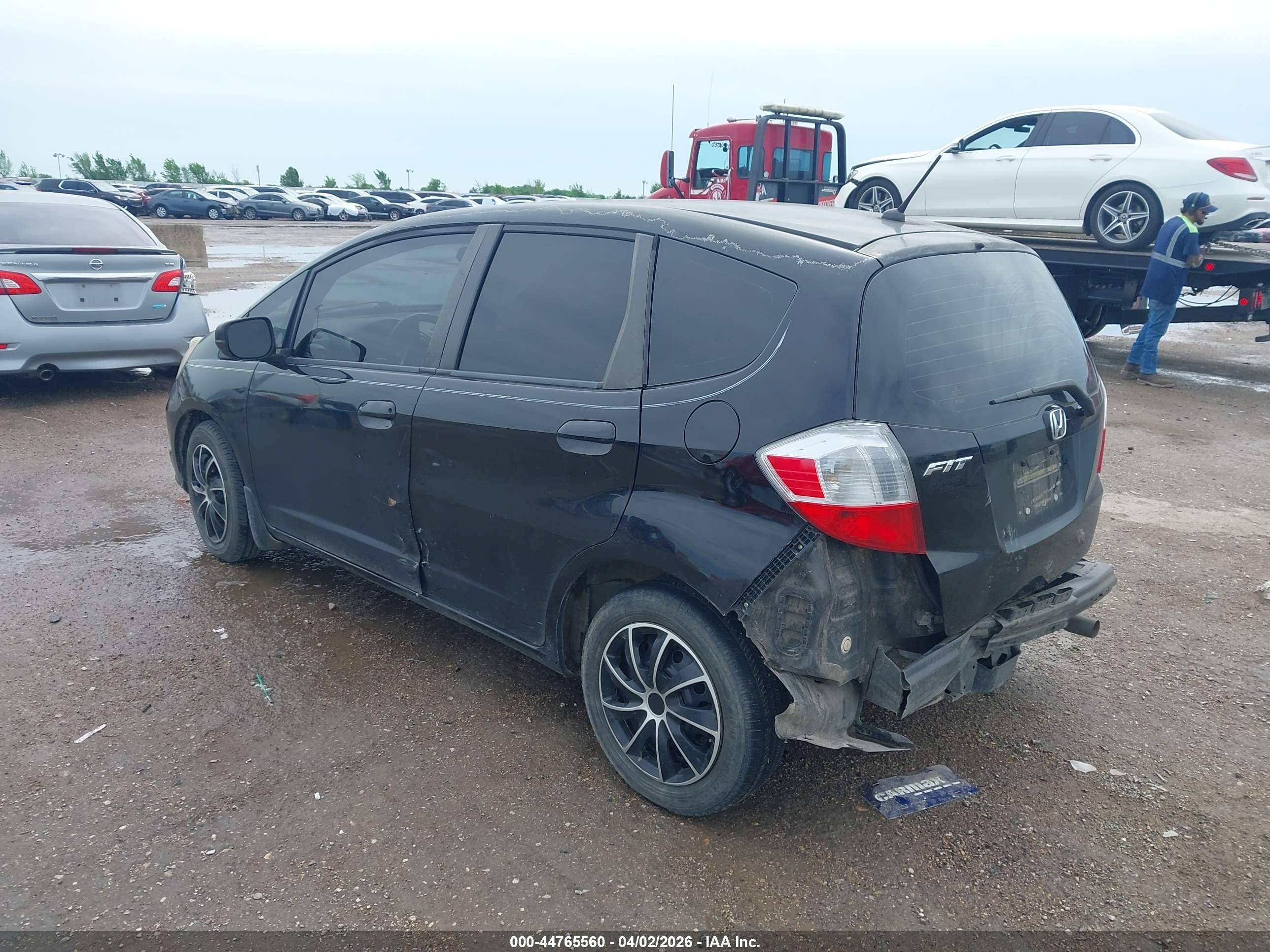 2012 Honda Fit Черный vin: JHMGE8H3XCS007154