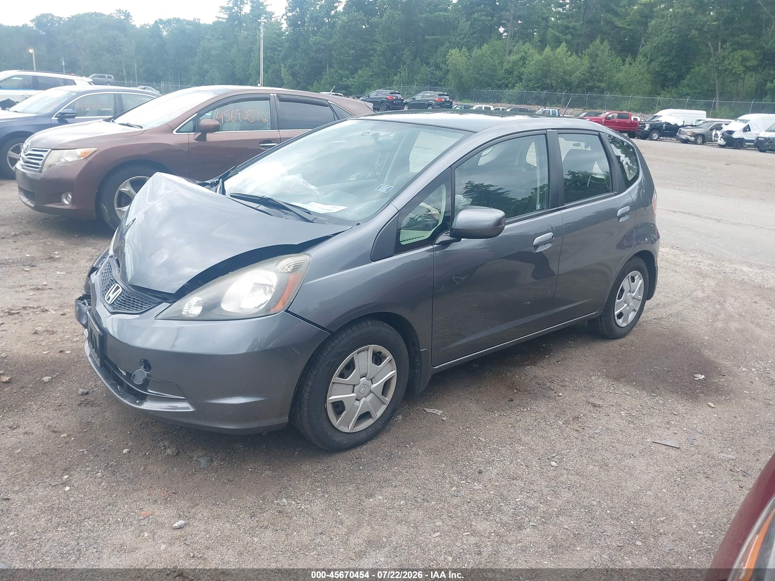 2013 Honda Fit Серый vin: JHMGE8H3XDC006873