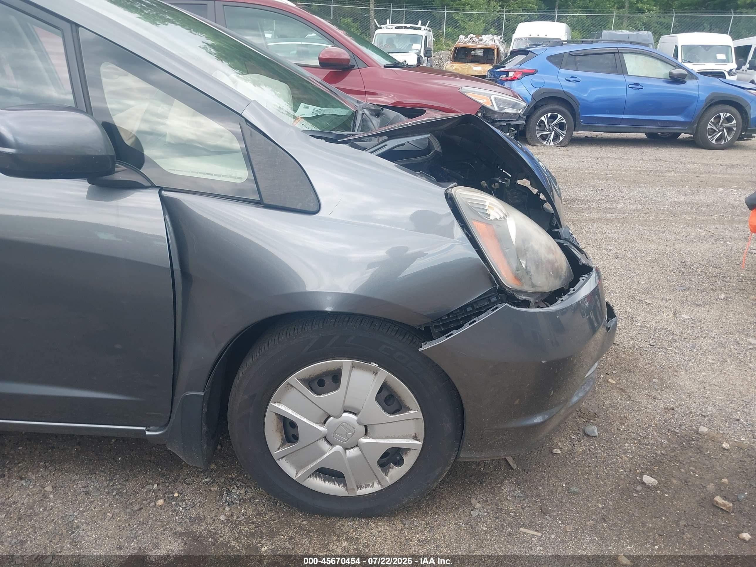 2013 Honda Fit Серый vin: JHMGE8H3XDC006873