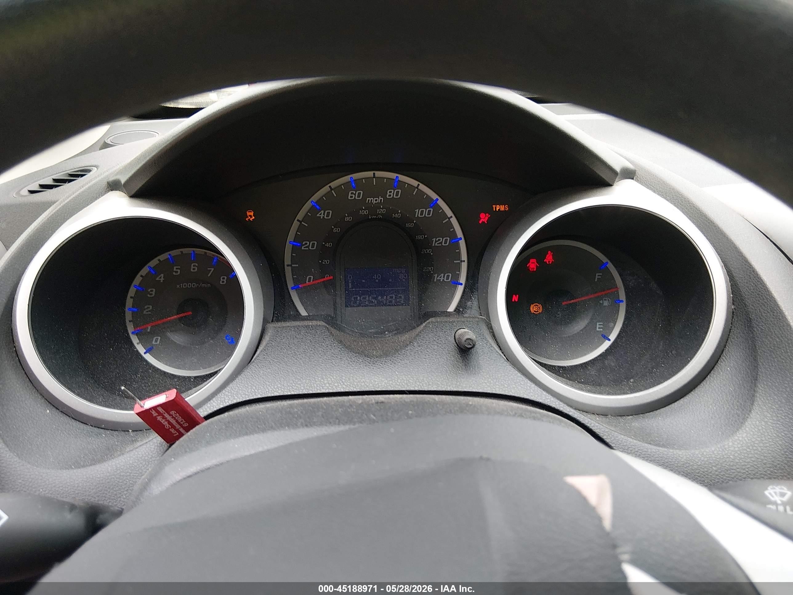 2013 Honda Fit Red vin: JHMGE8H3XDC077569