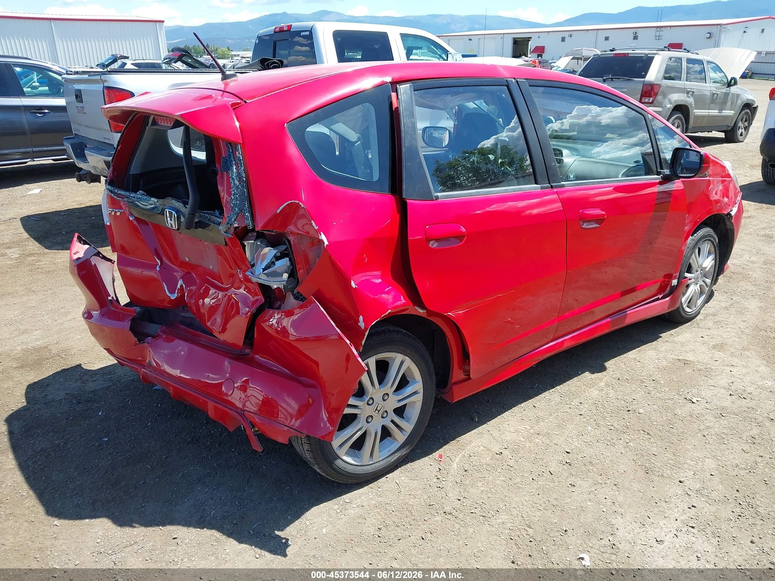 2010 Honda Fit Sport Red vin: JHMGE8H40AC004750