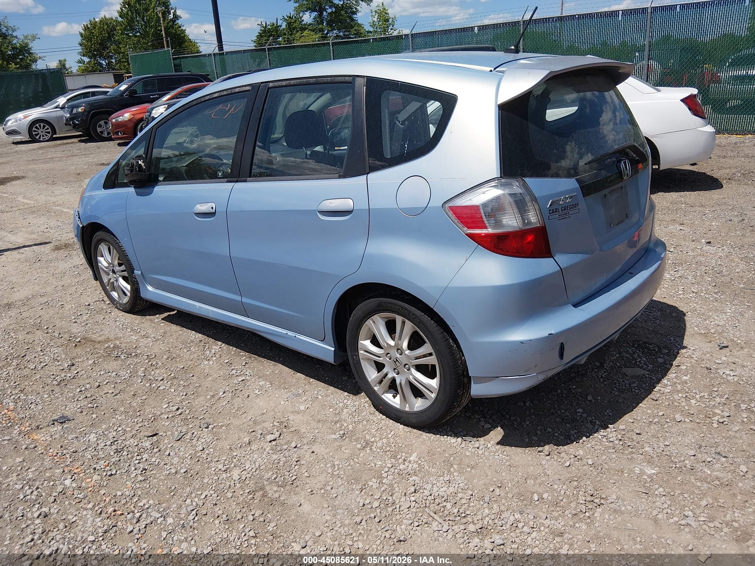 2010 Honda Fit Sport Blue vin: JHMGE8H40AC014646