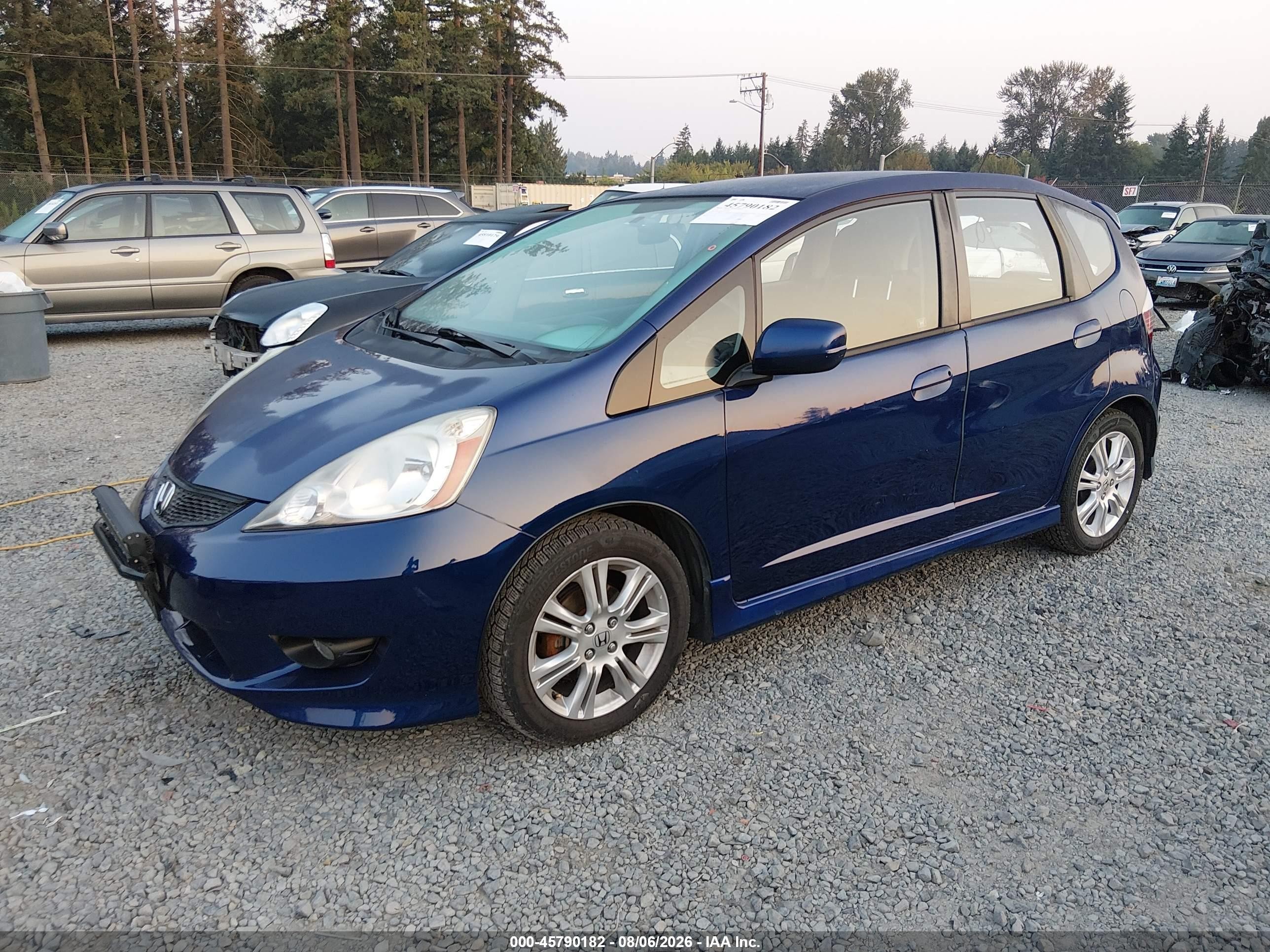2010 Honda Fit Sport Синий vin: JHMGE8H40AC022441