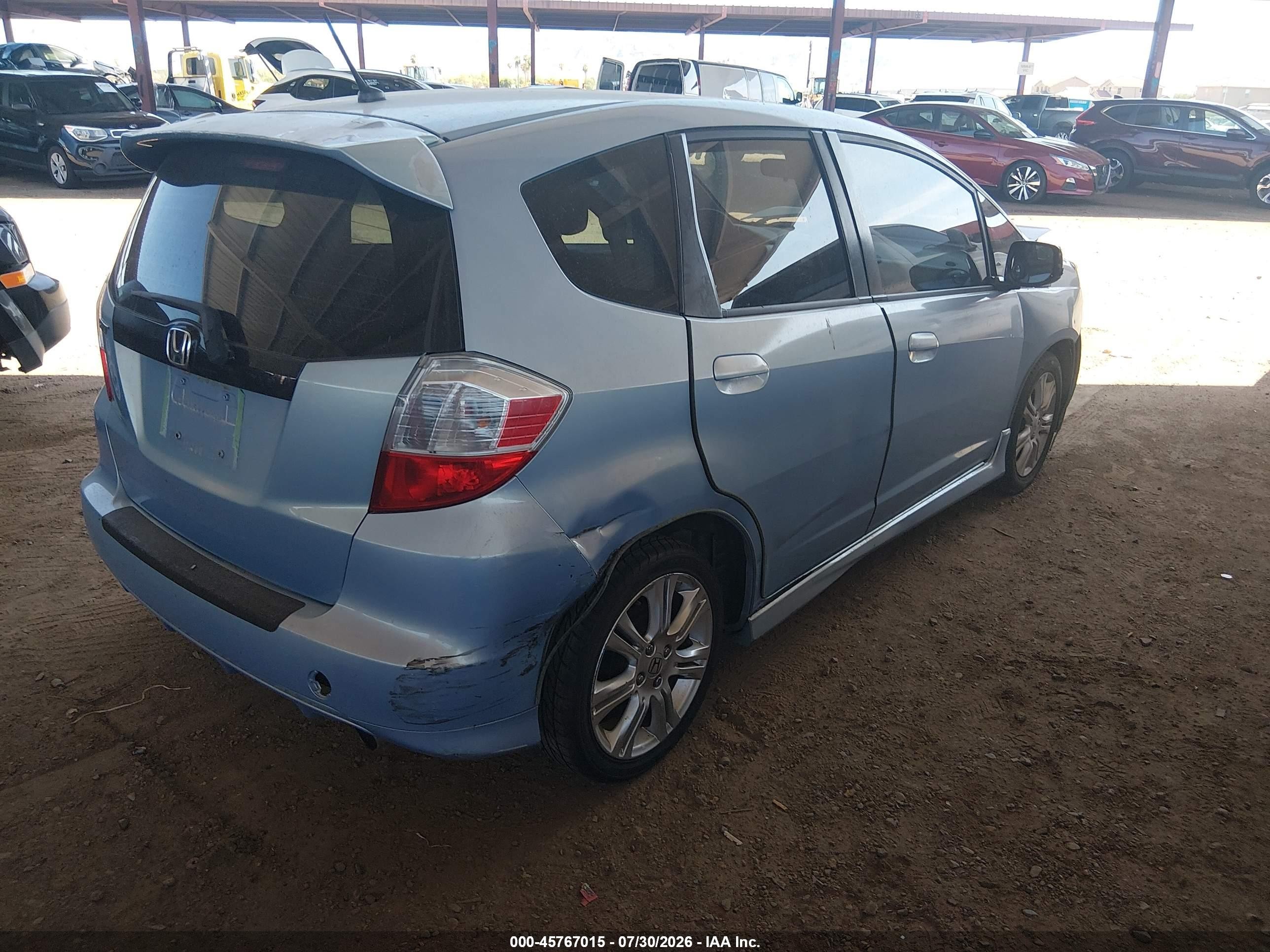2010 Honda Fit Sport Blue vin: JHMGE8H40AC023184