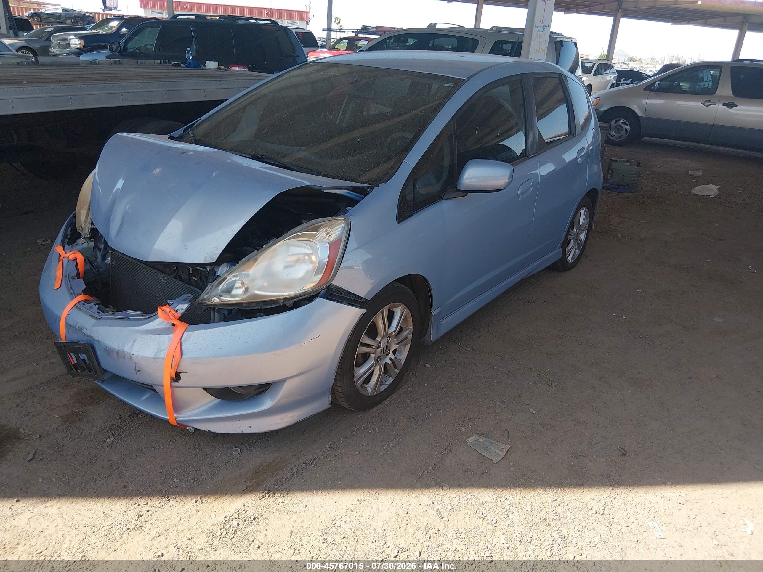 2010 Honda Fit Sport Blue vin: JHMGE8H40AC023184