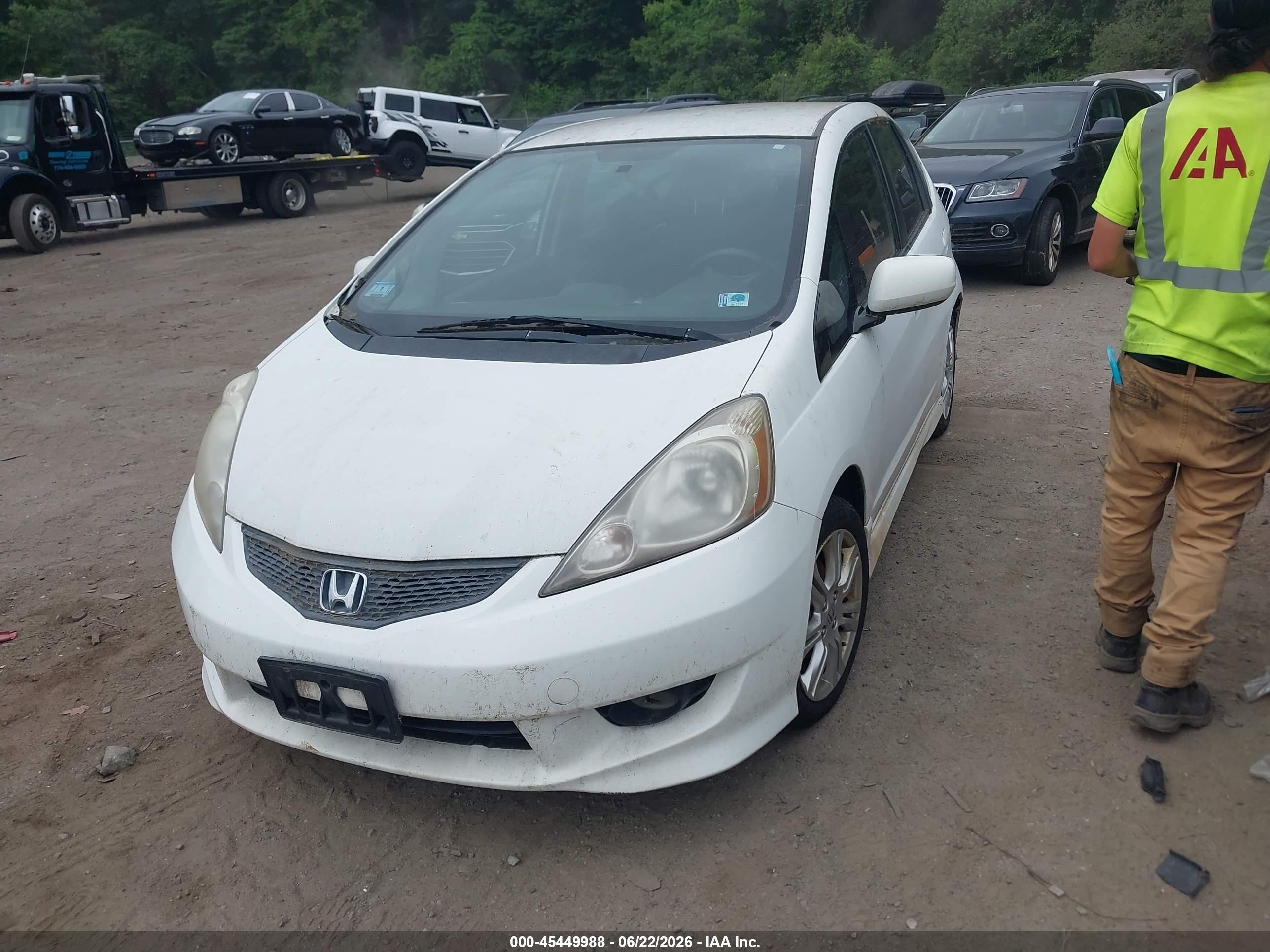 2010 Honda Fit Sport White vin: JHMGE8H40AC039210