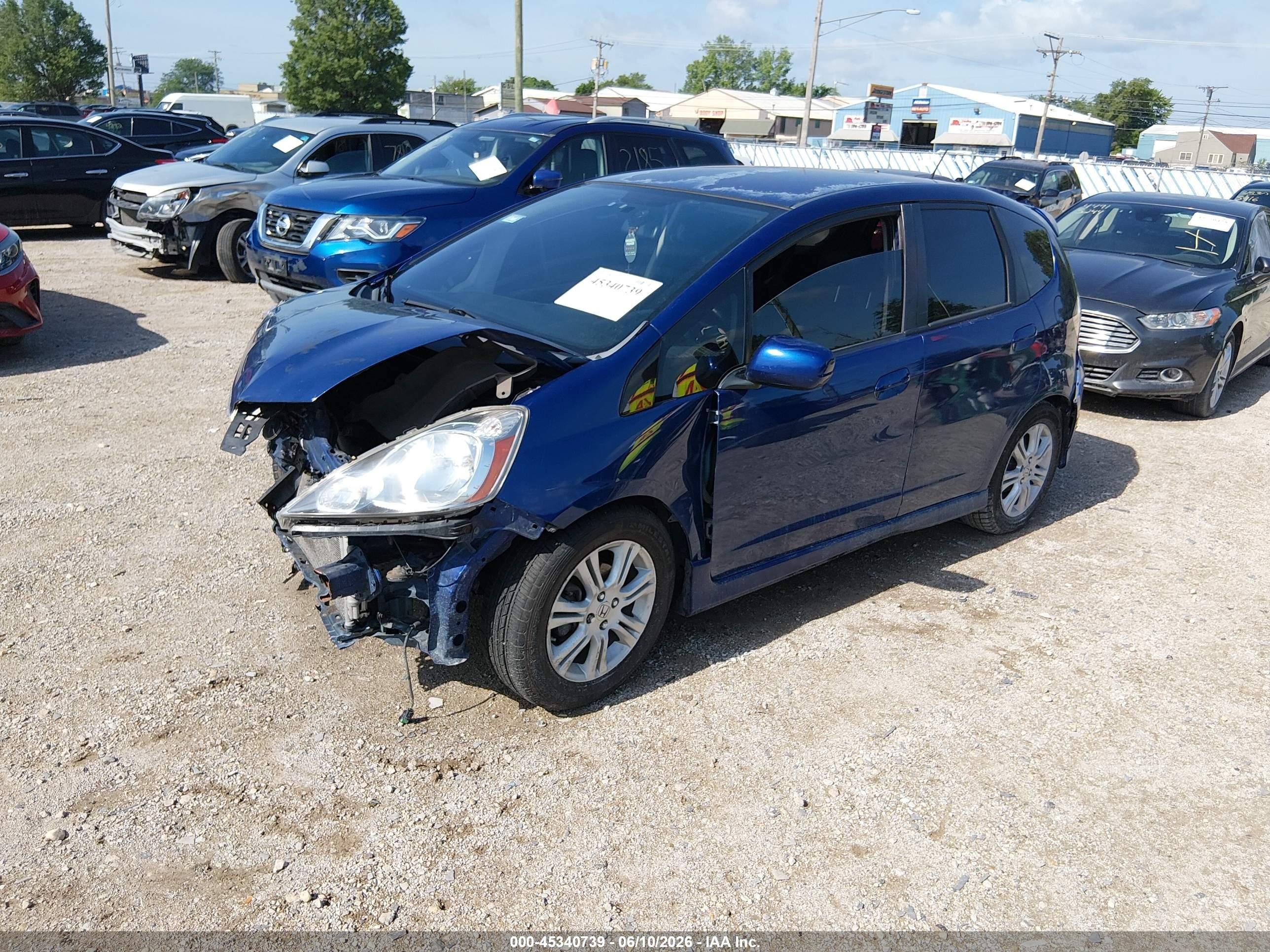 2010 Honda Fit Sport Blue vin: JHMGE8H40AS021778