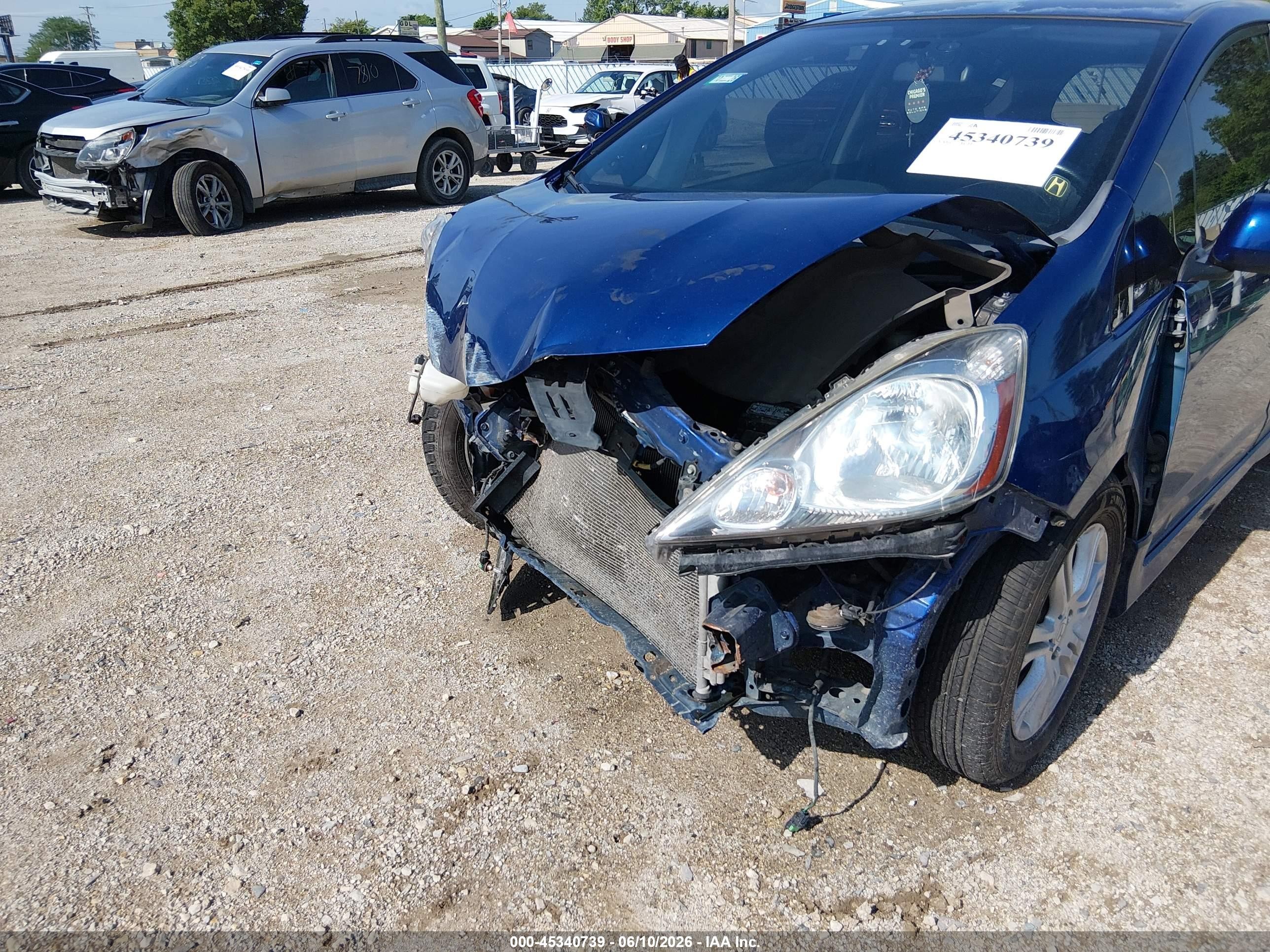 2010 Honda Fit Sport Blue vin: JHMGE8H40AS021778