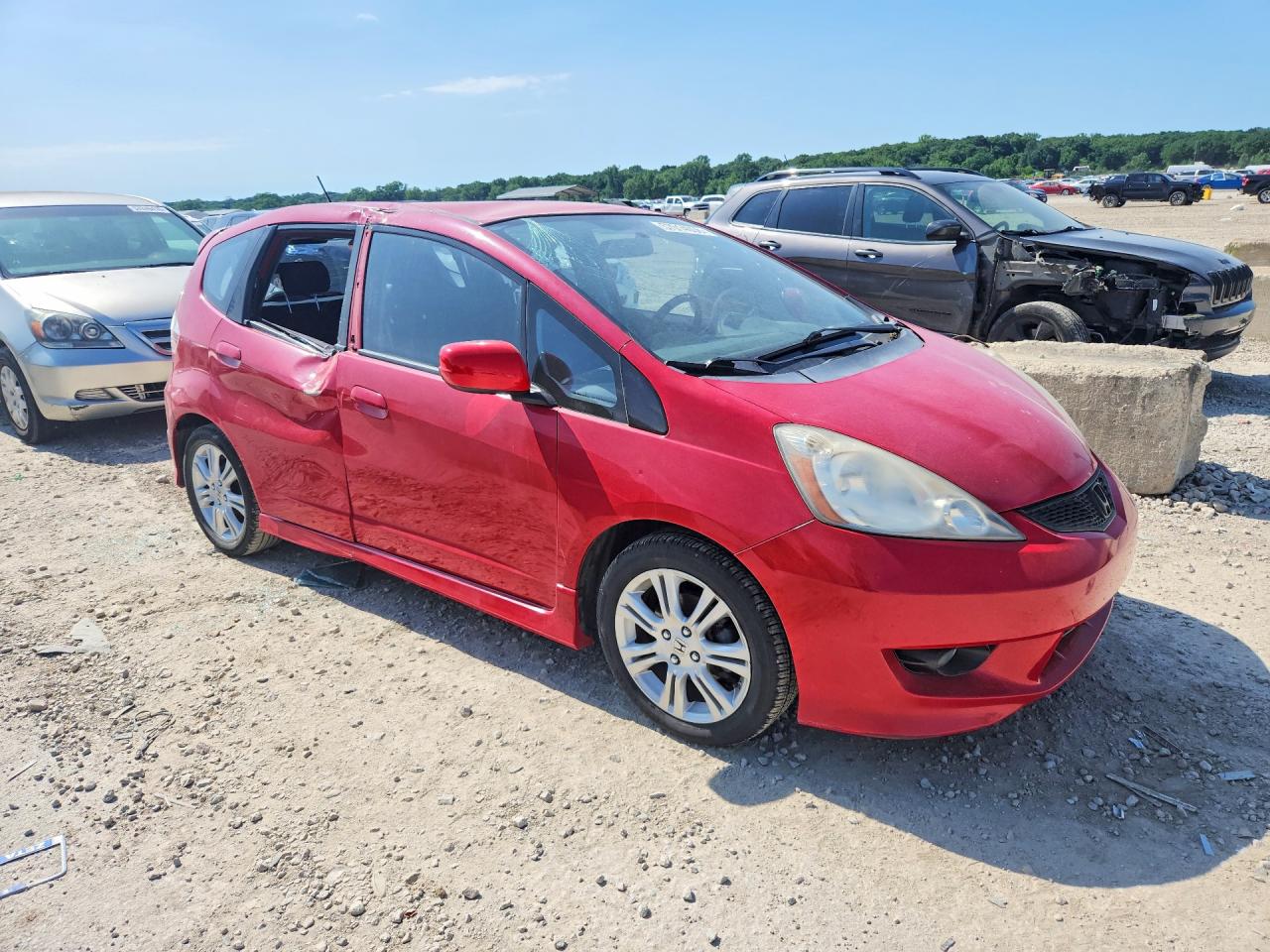 2010 Honda Fit Sport Red vin: JHMGE8H41AC017166