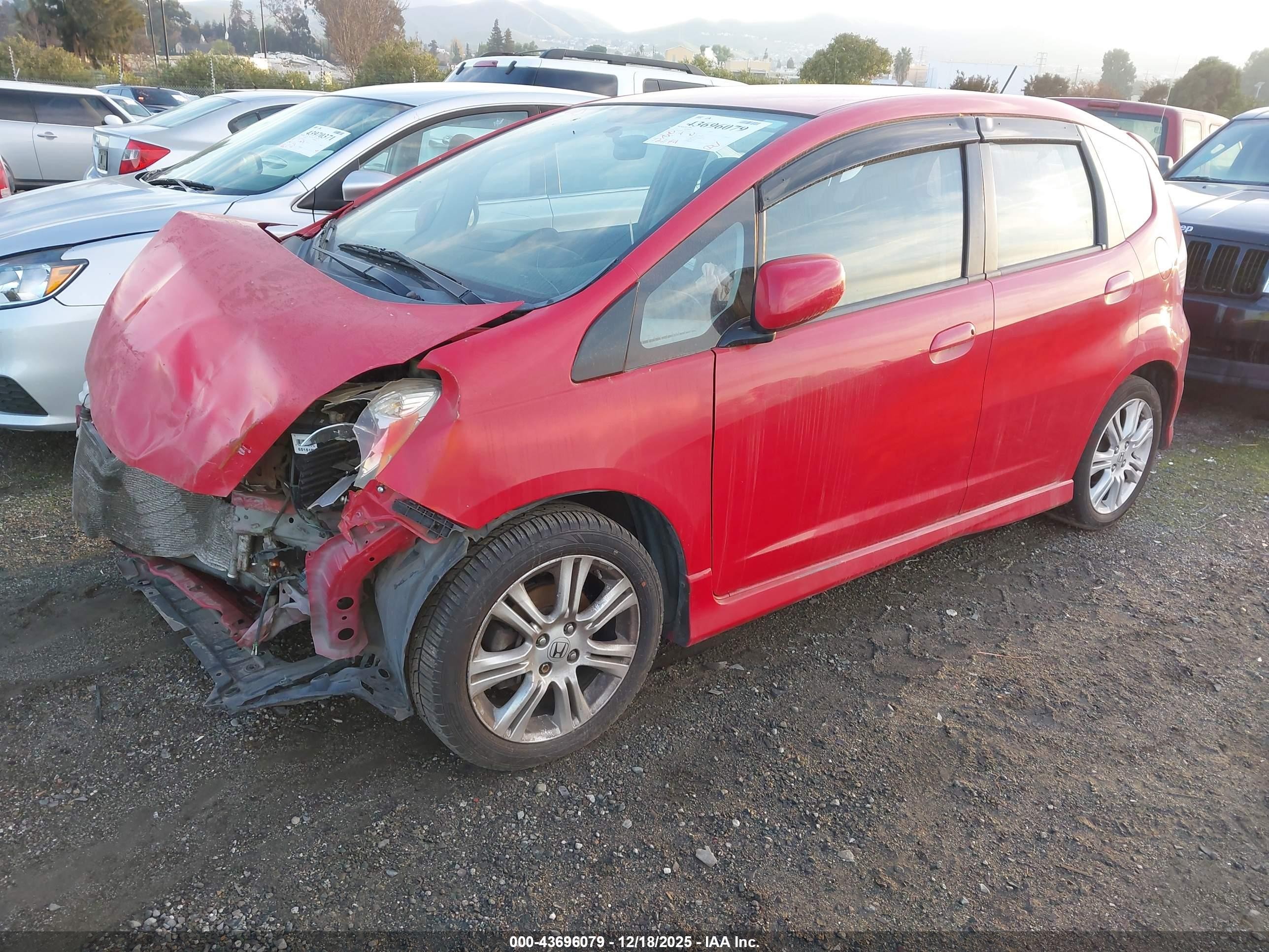 2010 Honda Fit Sport Red vin: JHMGE8H41AC029169