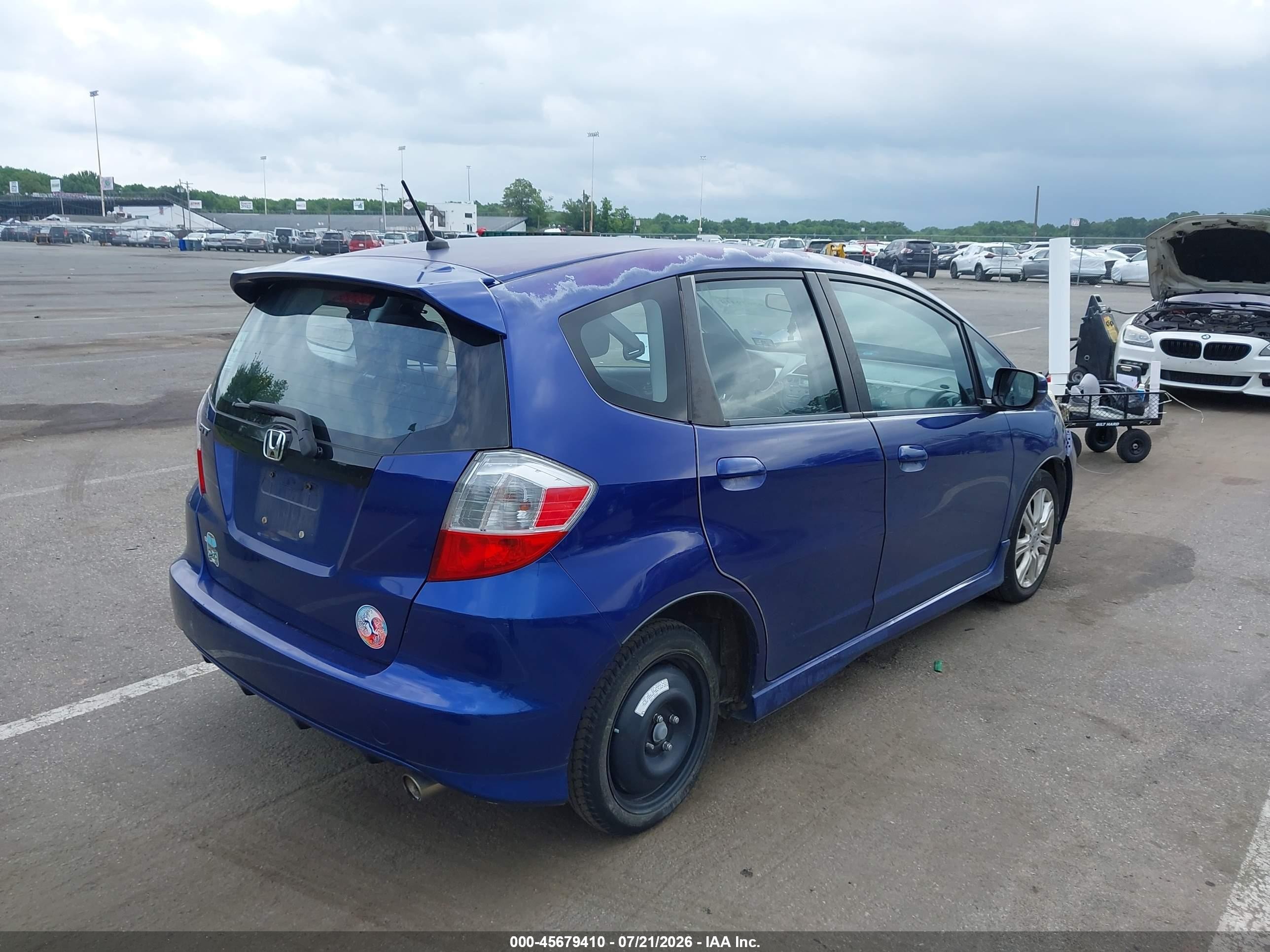 2010 Honda Fit Sport Blue vin: JHMGE8H41AS010367