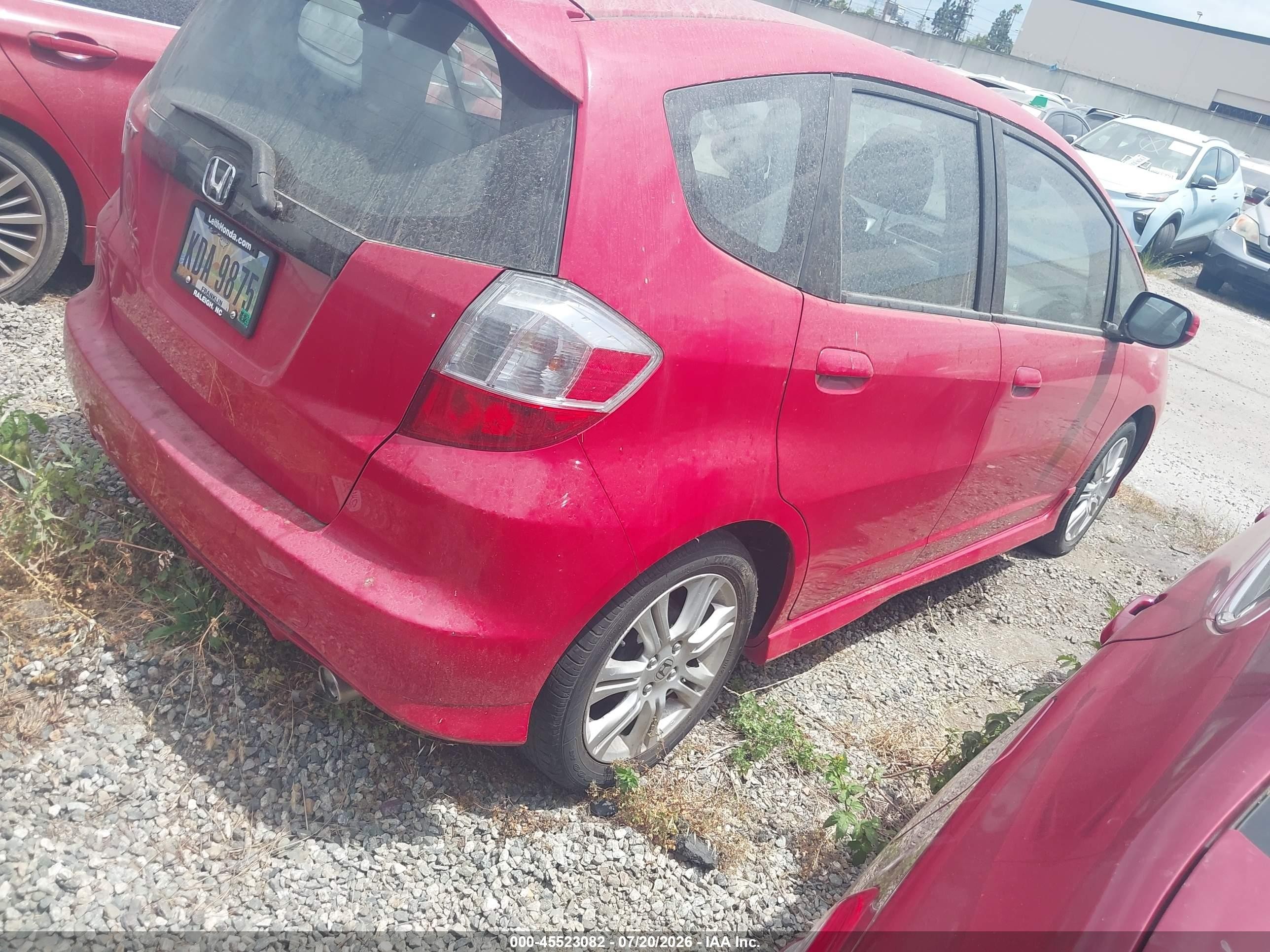 2010 Honda Fit Sport Red vin: JHMGE8H42AC040391