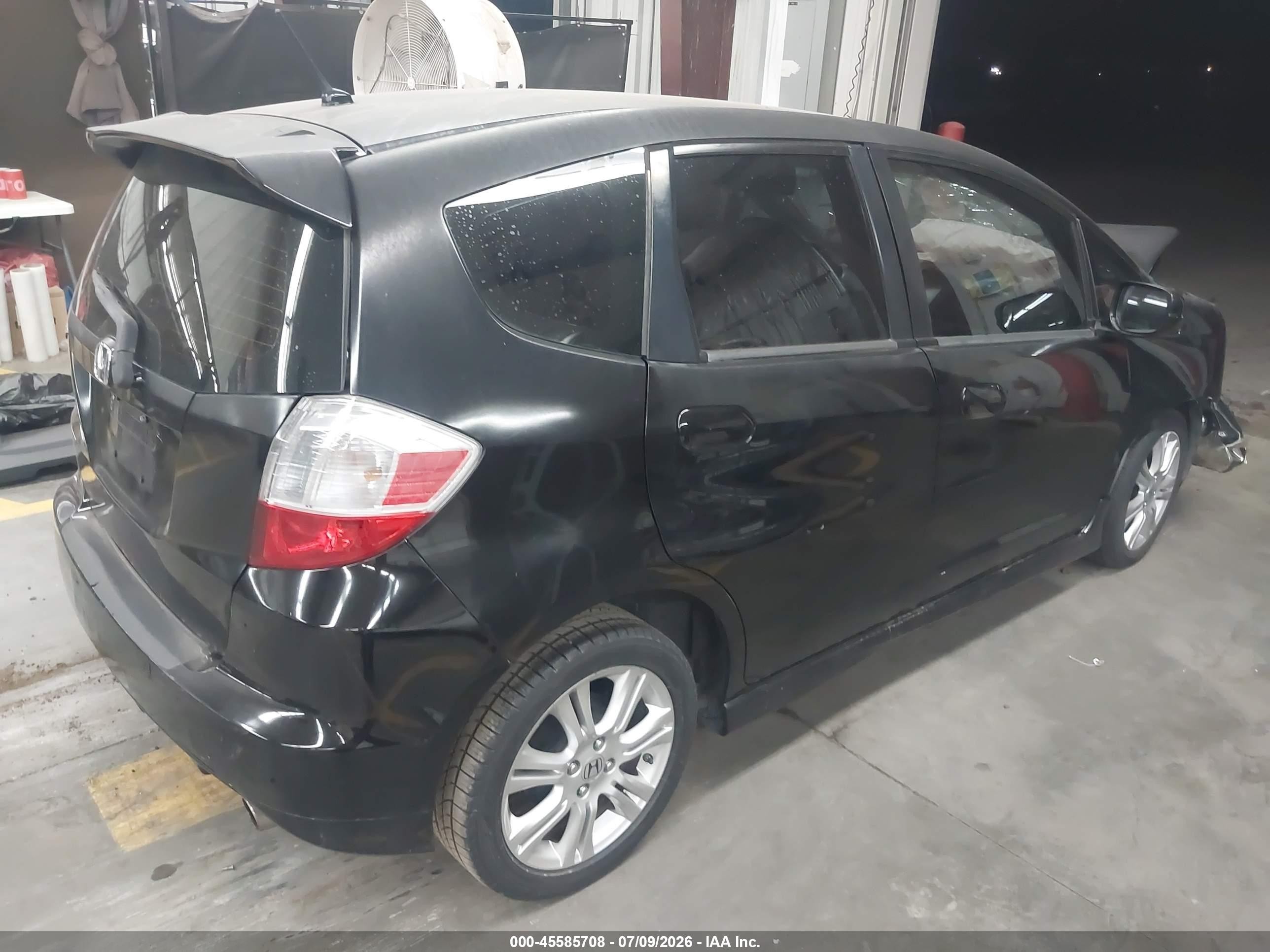 2010 Honda Fit Sport Black vin: JHMGE8H42AS024200