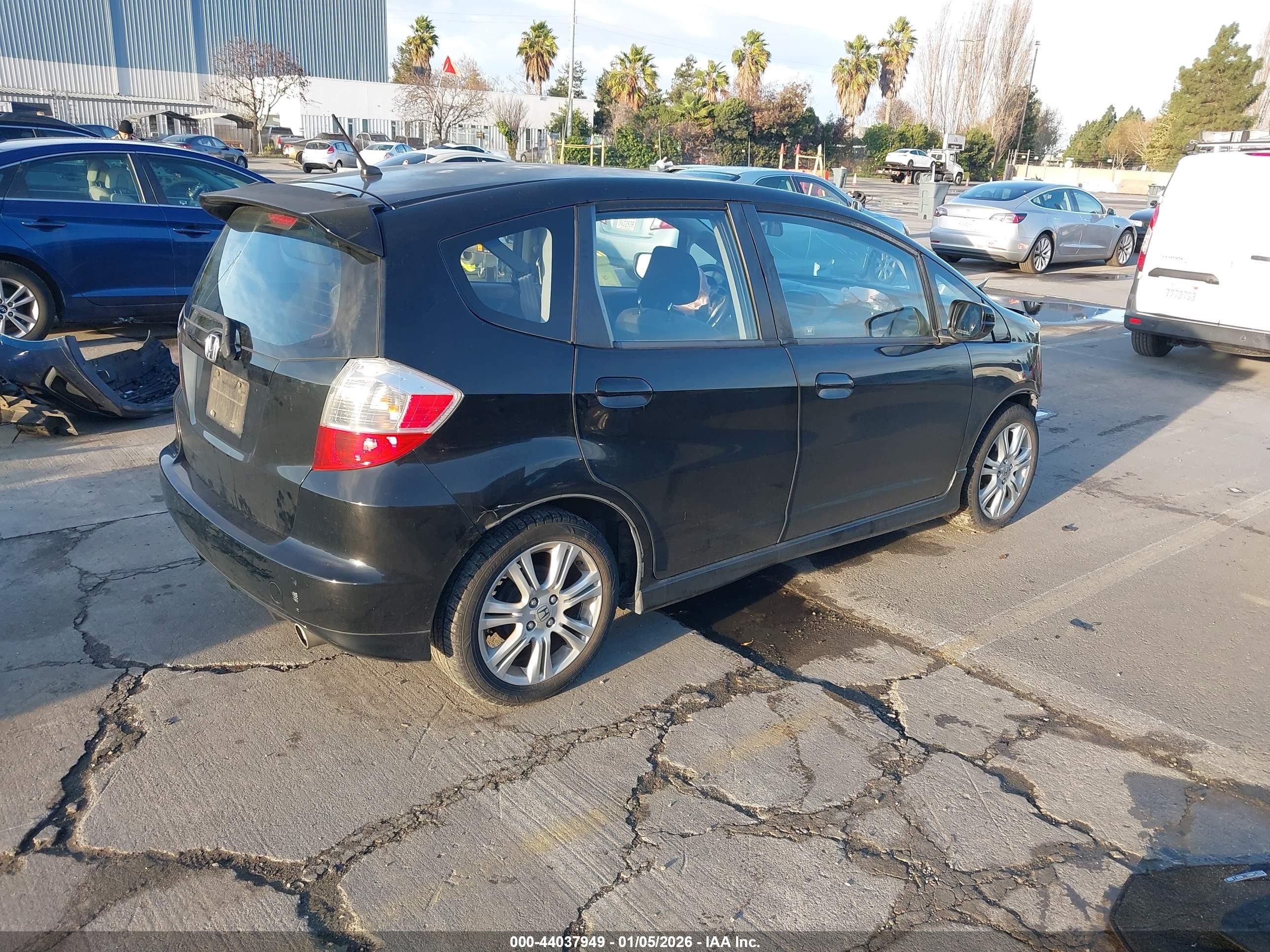 2010 Honda Fit Sport Black vin: JHMGE8H43AC007402