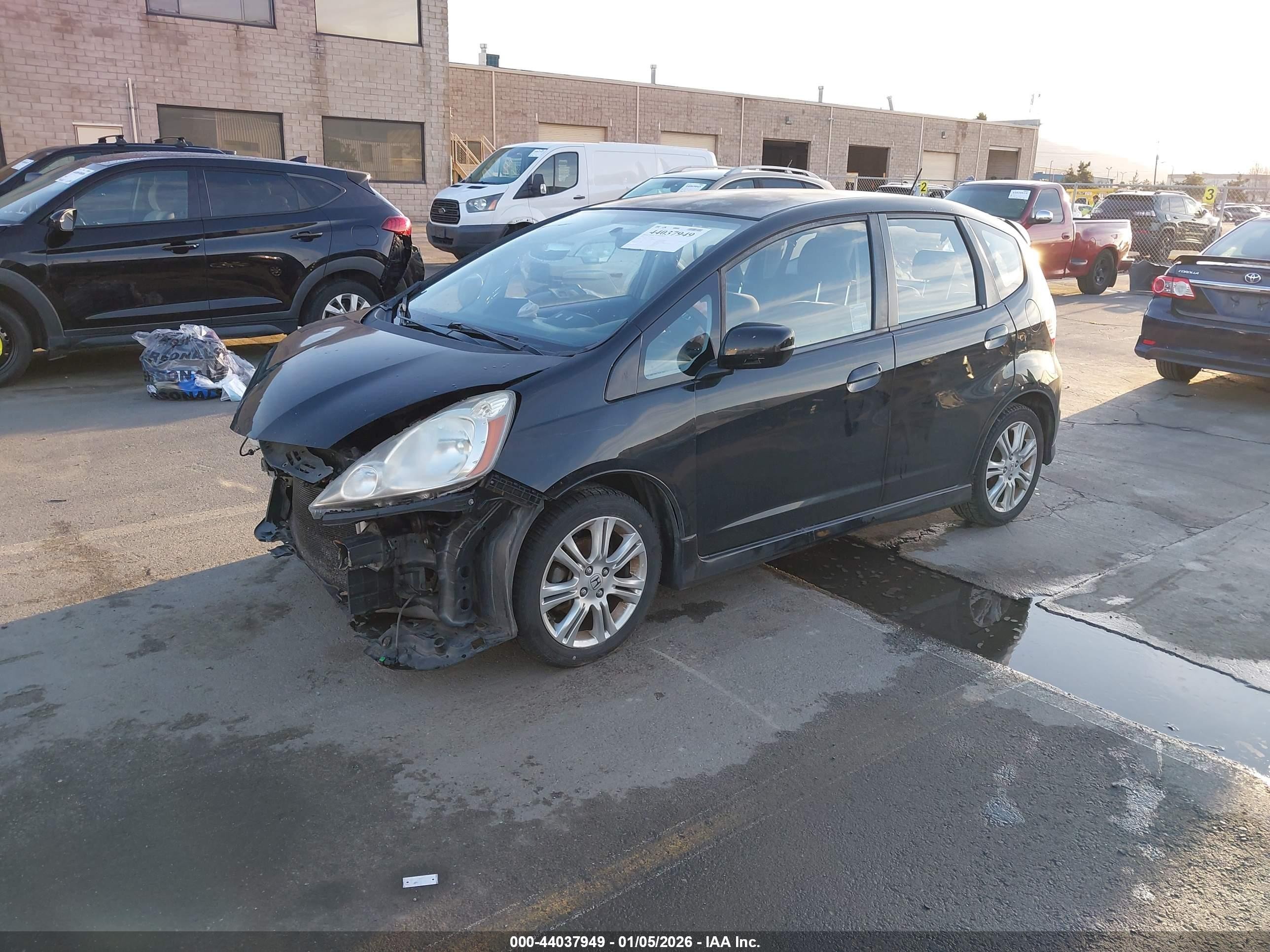 2010 Honda Fit Sport Black vin: JHMGE8H43AC007402