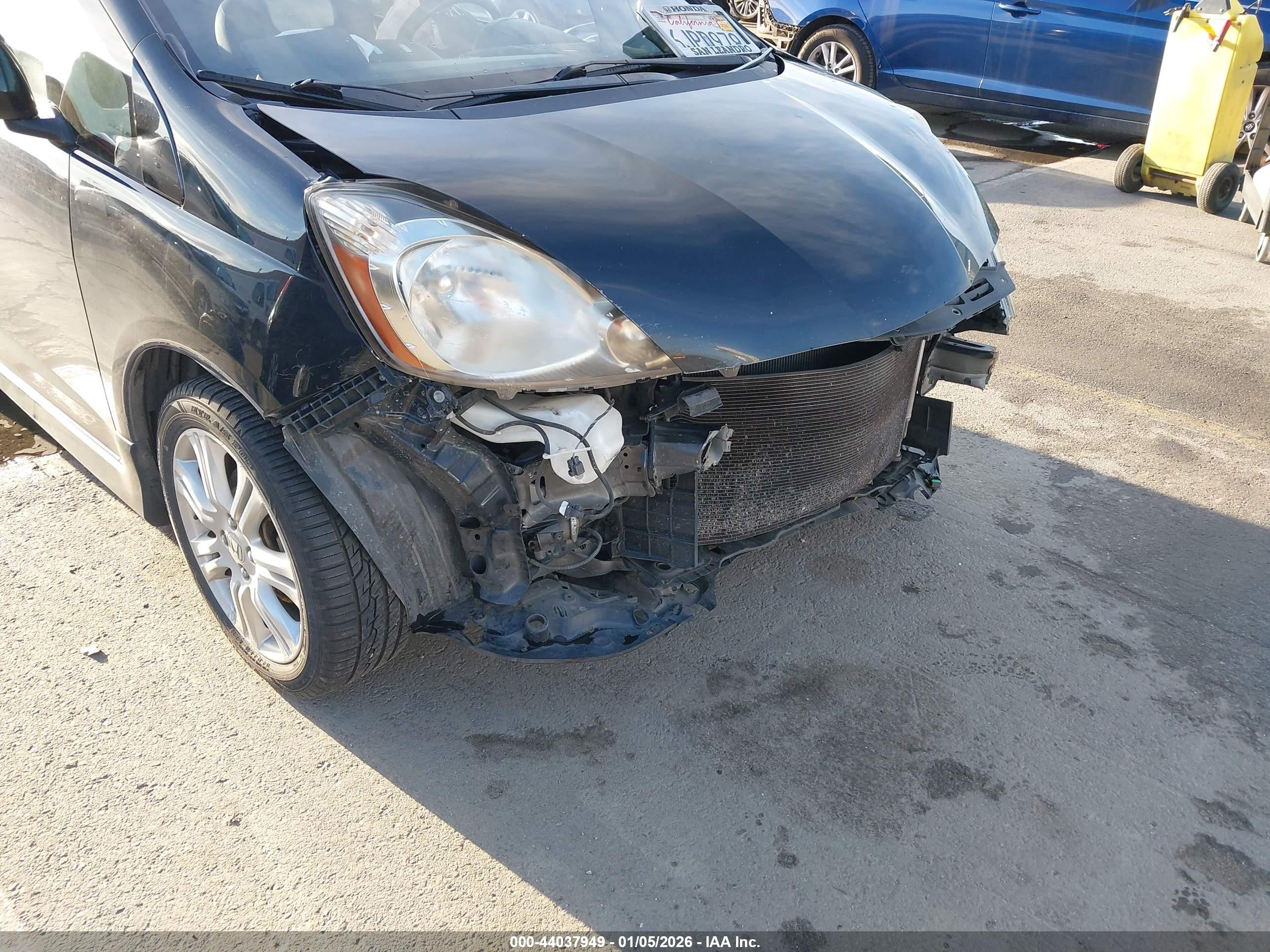2010 Honda Fit Sport Black vin: JHMGE8H43AC007402