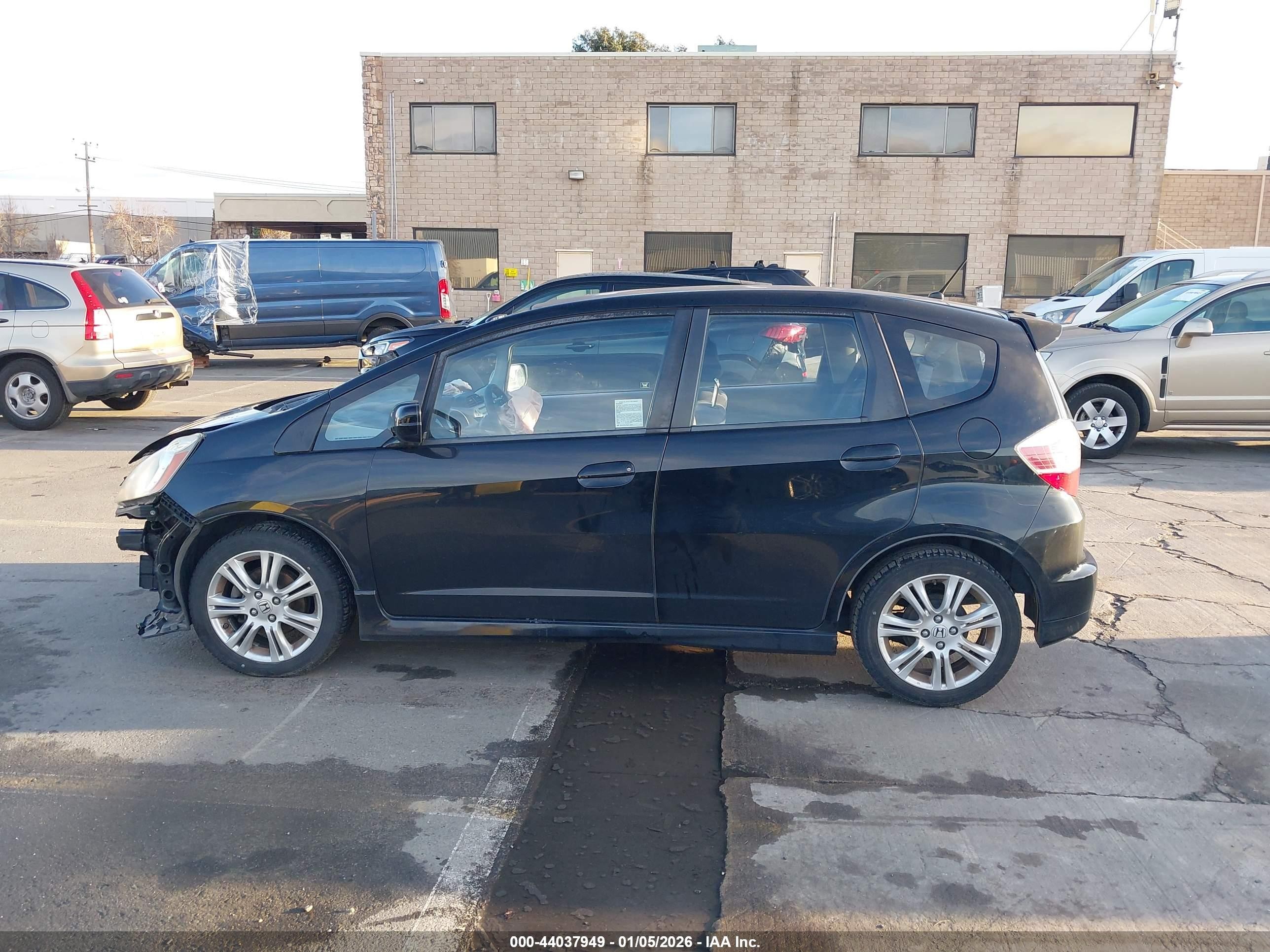 2010 Honda Fit Sport Black vin: JHMGE8H43AC007402