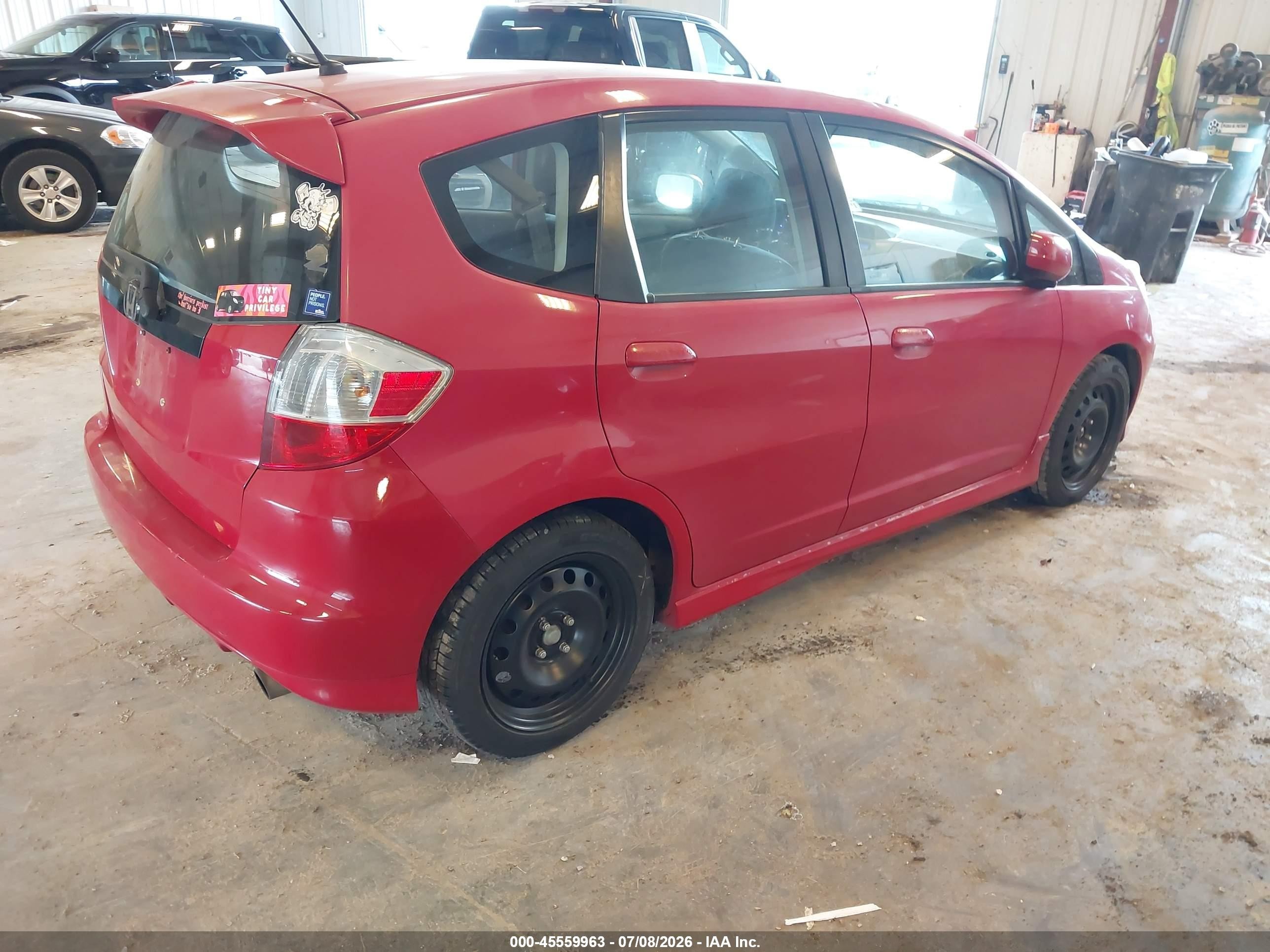 2010 Honda Fit Sport Красный vin: JHMGE8H43AC008369