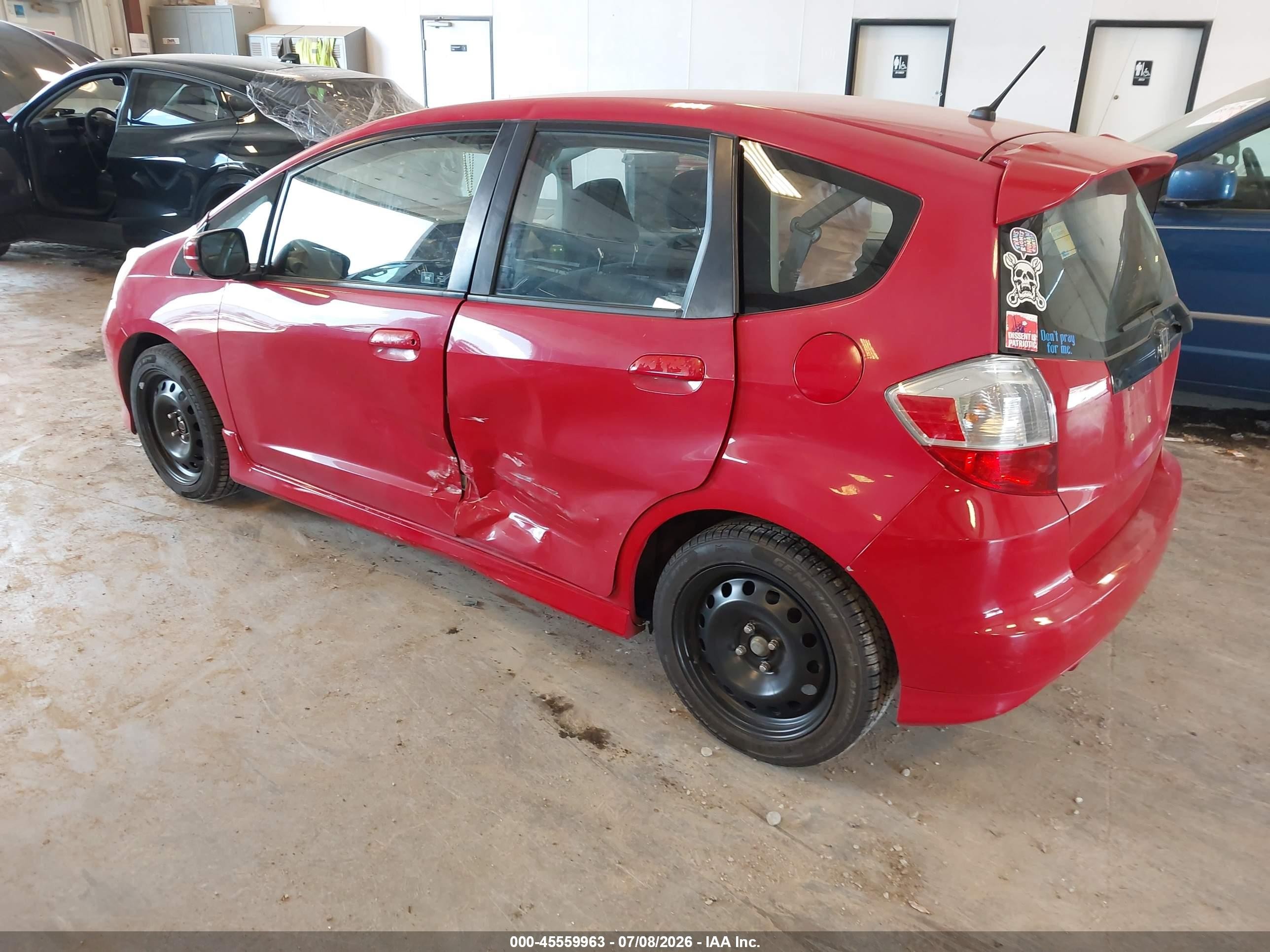 2010 Honda Fit Sport Красный vin: JHMGE8H43AC008369