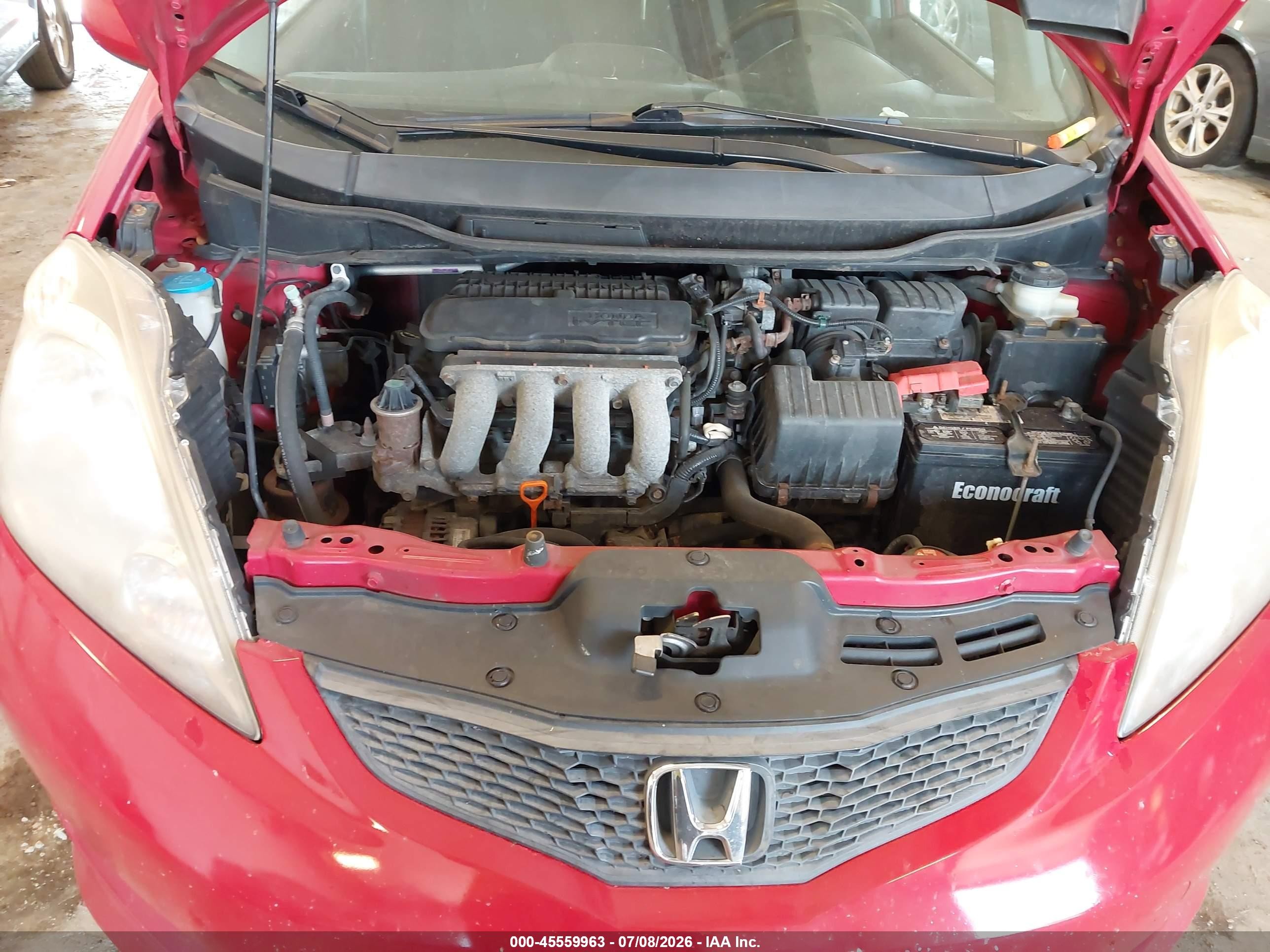 2010 Honda Fit Sport Красный vin: JHMGE8H43AC008369