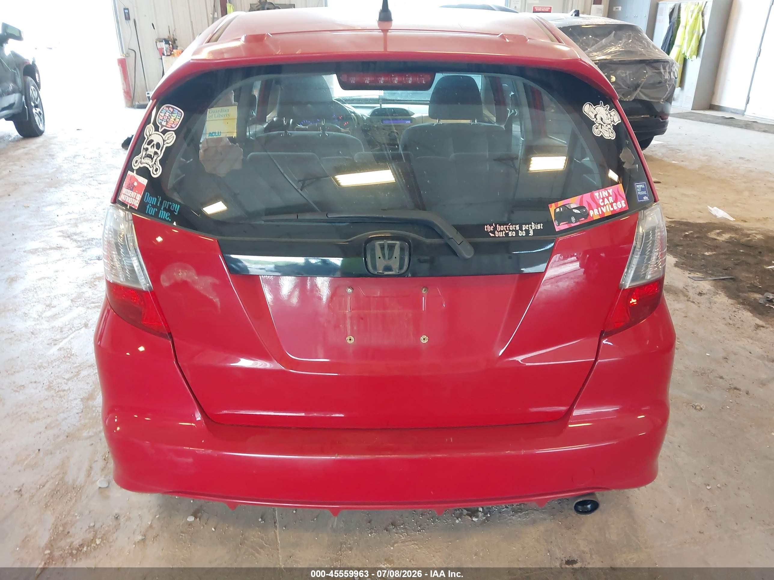 2010 Honda Fit Sport Красный vin: JHMGE8H43AC008369