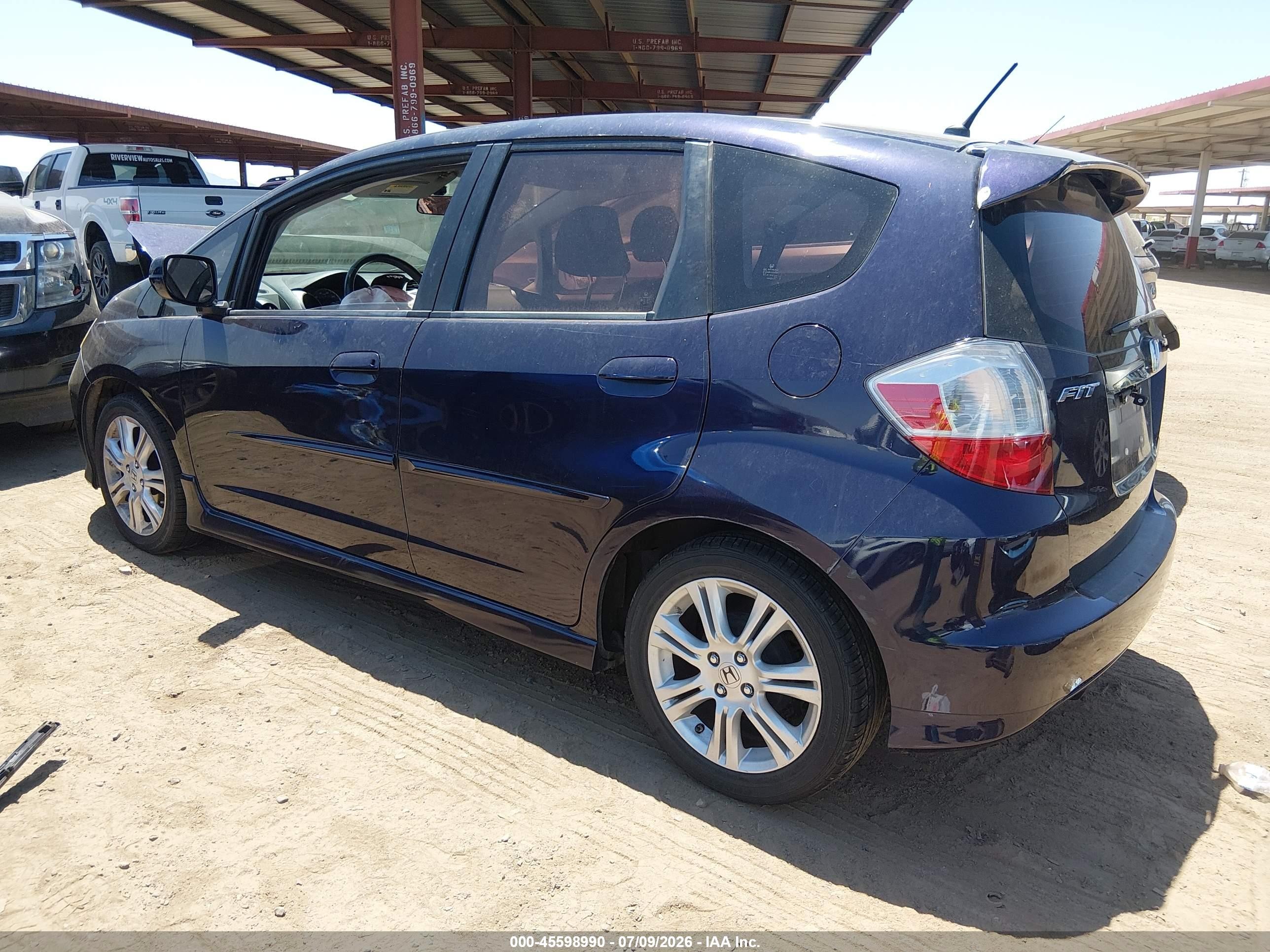 2010 Honda Fit Sport Dark Blue vin: JHMGE8H43AC009912
