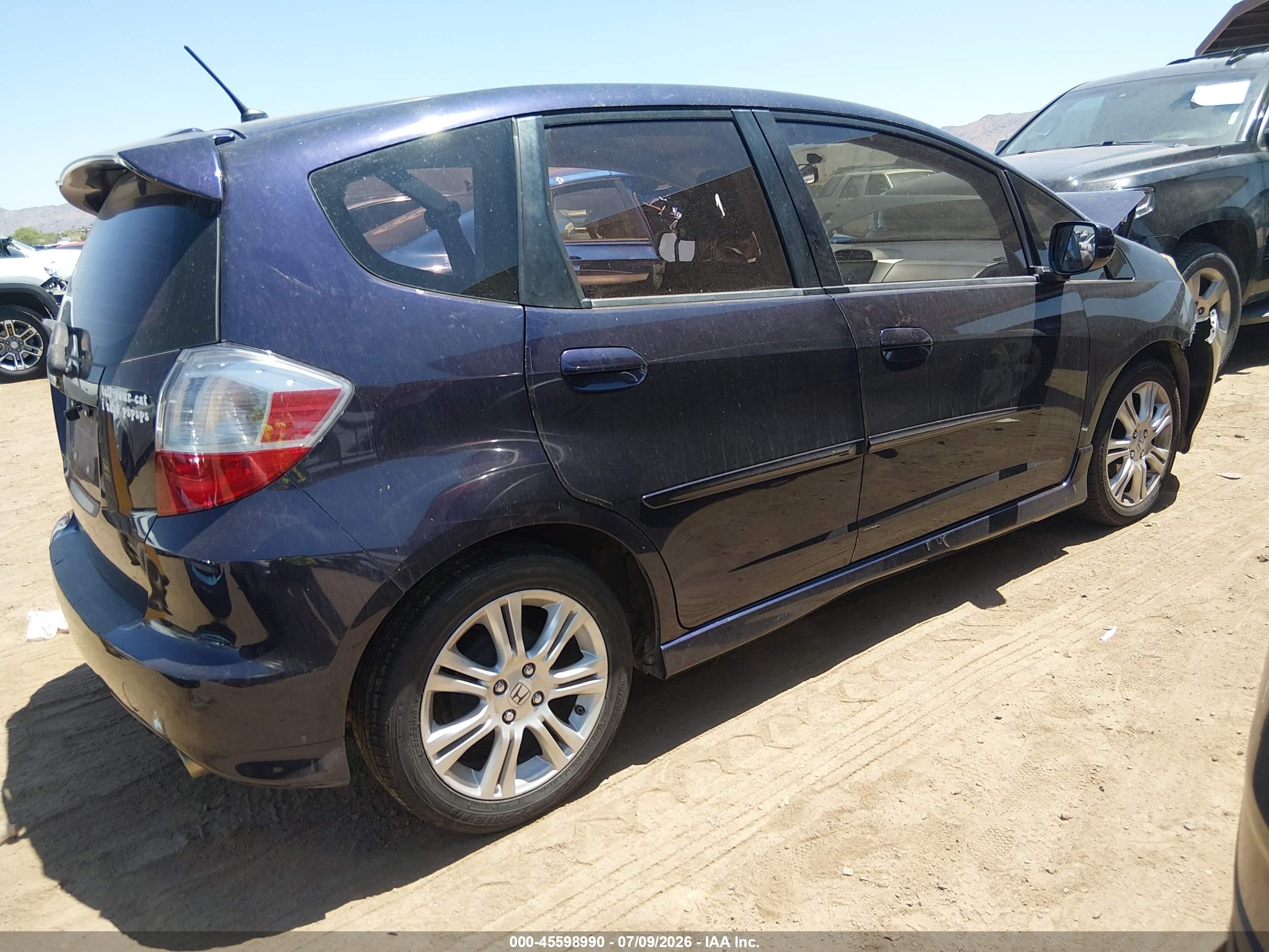 2010 Honda Fit Sport Dark Blue vin: JHMGE8H43AC009912