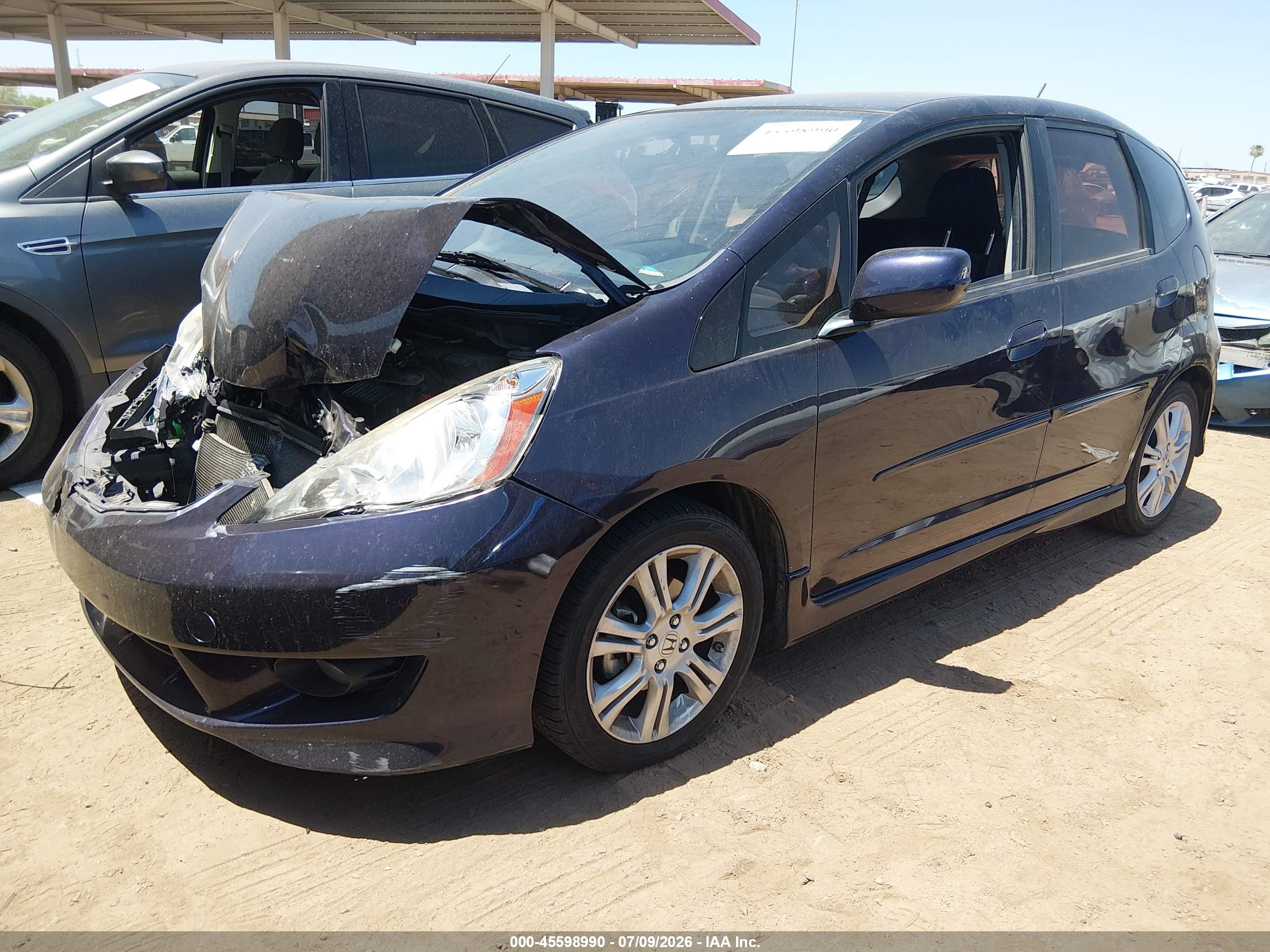2010 Honda Fit Sport Dark Blue vin: JHMGE8H43AC009912