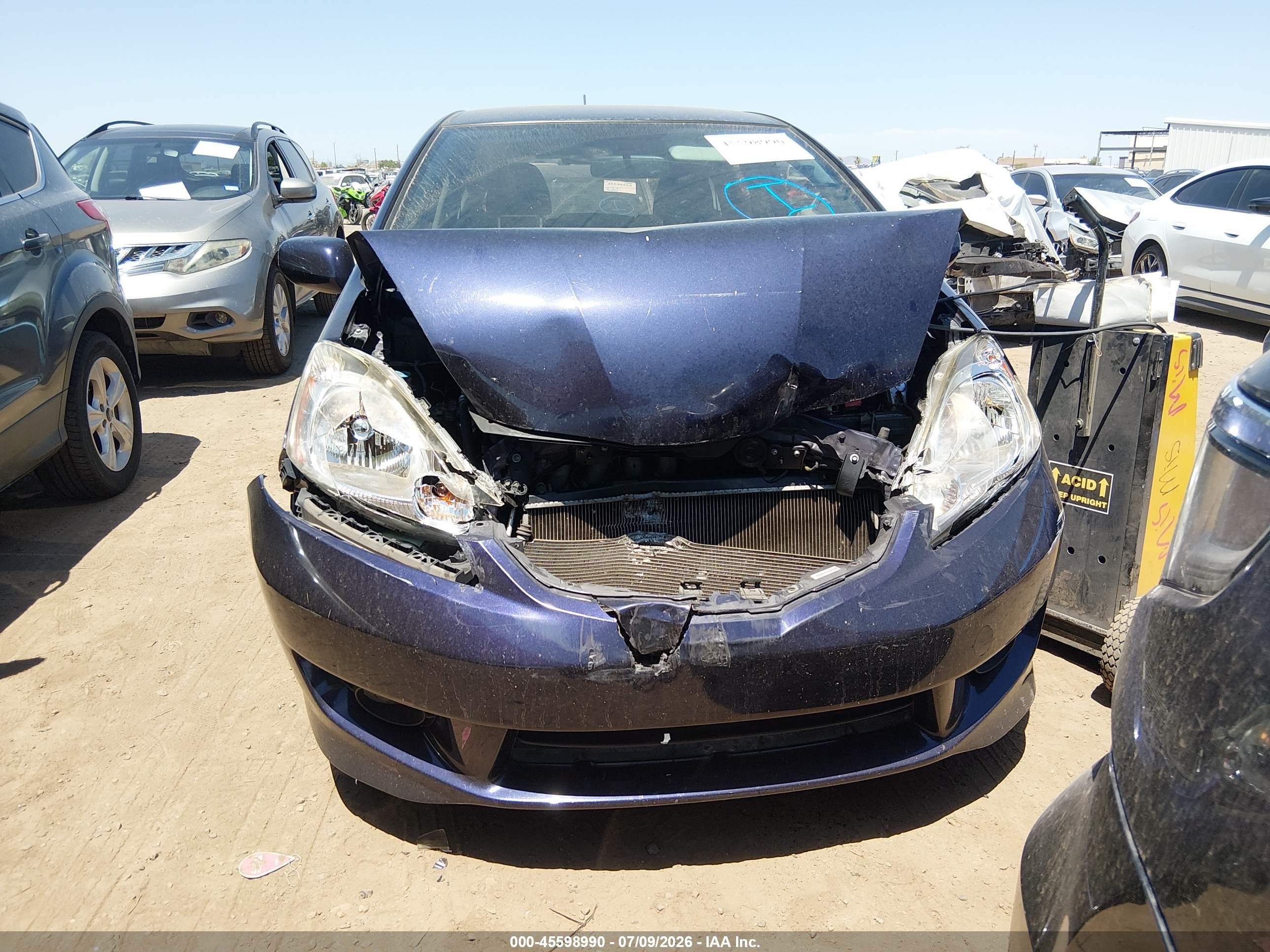2010 Honda Fit Sport Dark Blue vin: JHMGE8H43AC009912